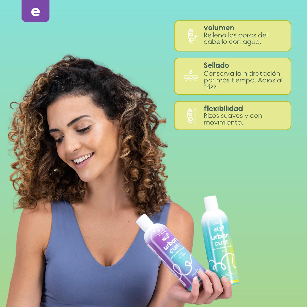 URBAN CURLS Gel para Definir Rizos con Aloe Vera 360 ml – Fijación Suave y Control de Frizz – Sin Sulfatos Parabenos Siliconas ni Aceites Minerales – 100% Natural y Orgánico para Cabello Rizado