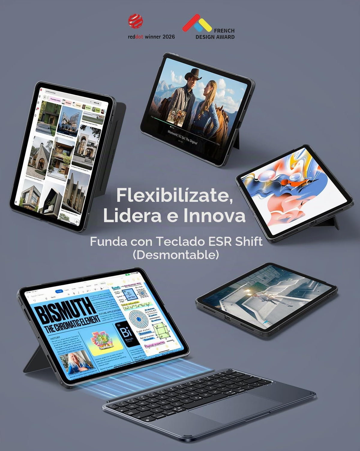 Funda con Teclado ESR iPad Pro 11" Soporte Multiángulo