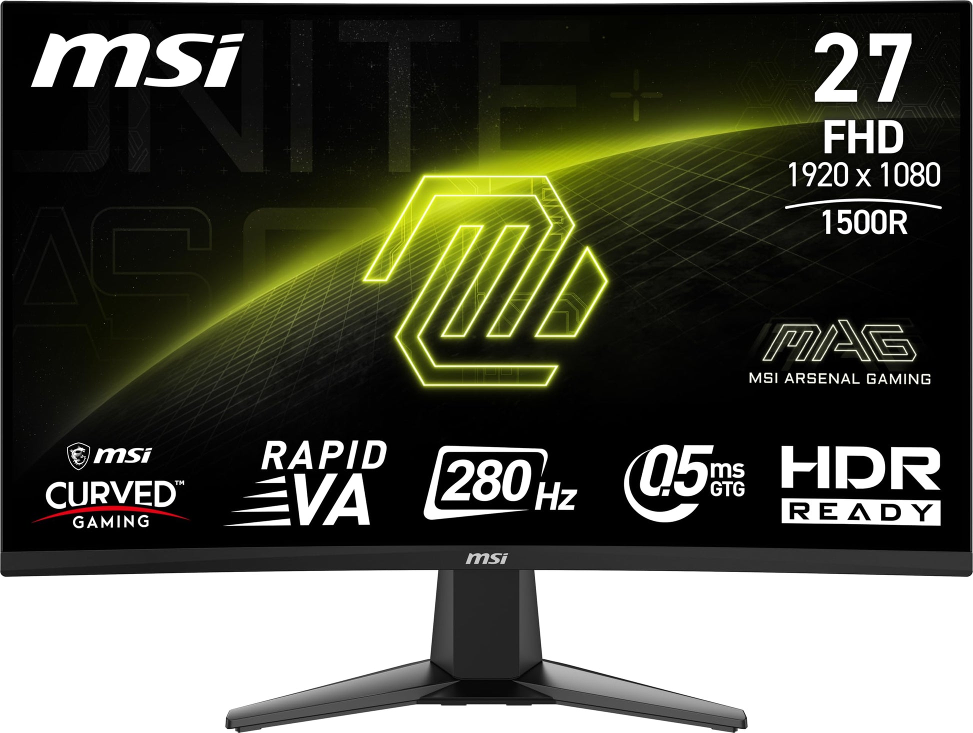 MSI Monitor Gamer Curvo 27 mag 276CXF 0.5ms 280Hz Full HD Rapid VA HDMI DP mag 276CXF
