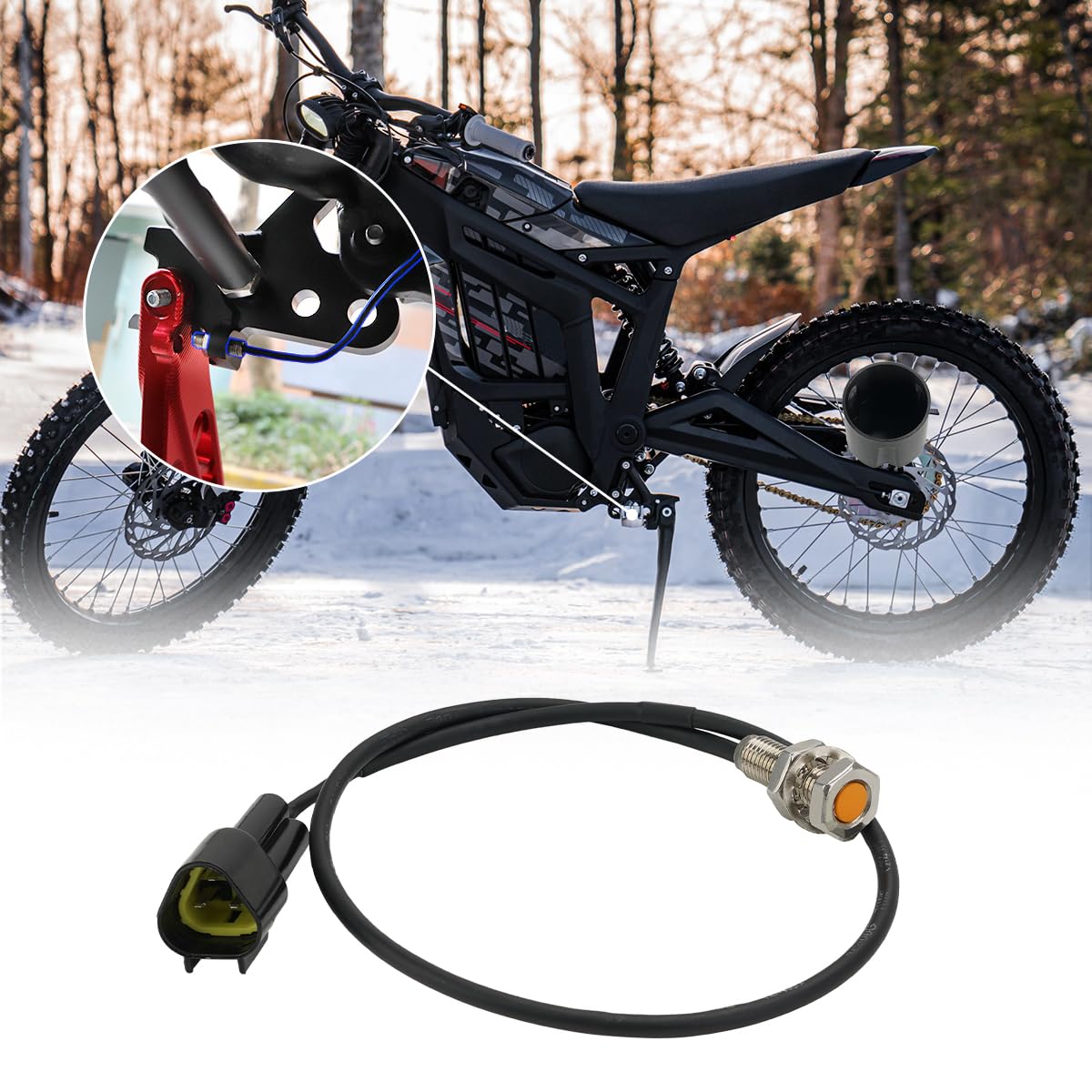 Cable de Sensor para Soporte de Patada YIBEICO Negro para Talaria Sting MX3 MX4 EVO/EXPE