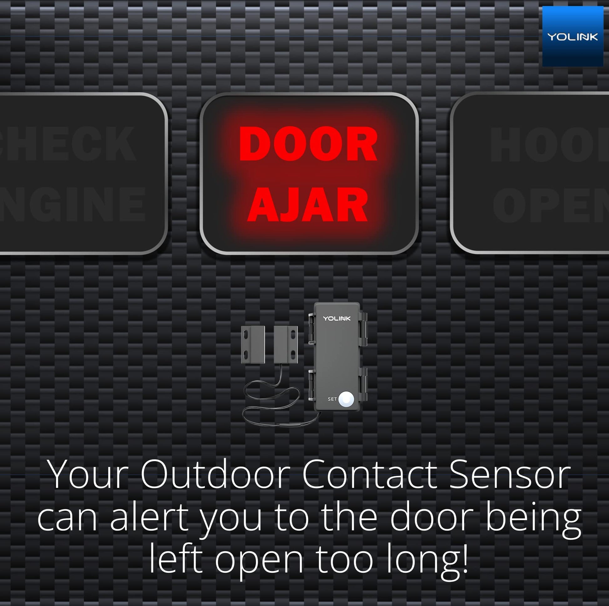 Sensor de Contacto Inteligente YOLINK Exterior Alcance de 1/4 Milla