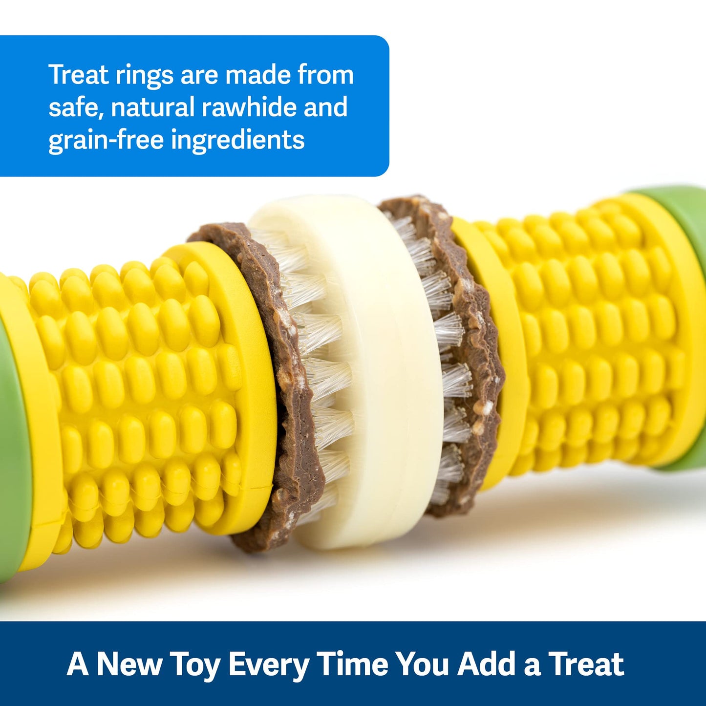 Juguete para Perros PetSafe Busy Buddy Cravin’ Corncob Mantequilla Rompecabezas Interactivo sin BPA