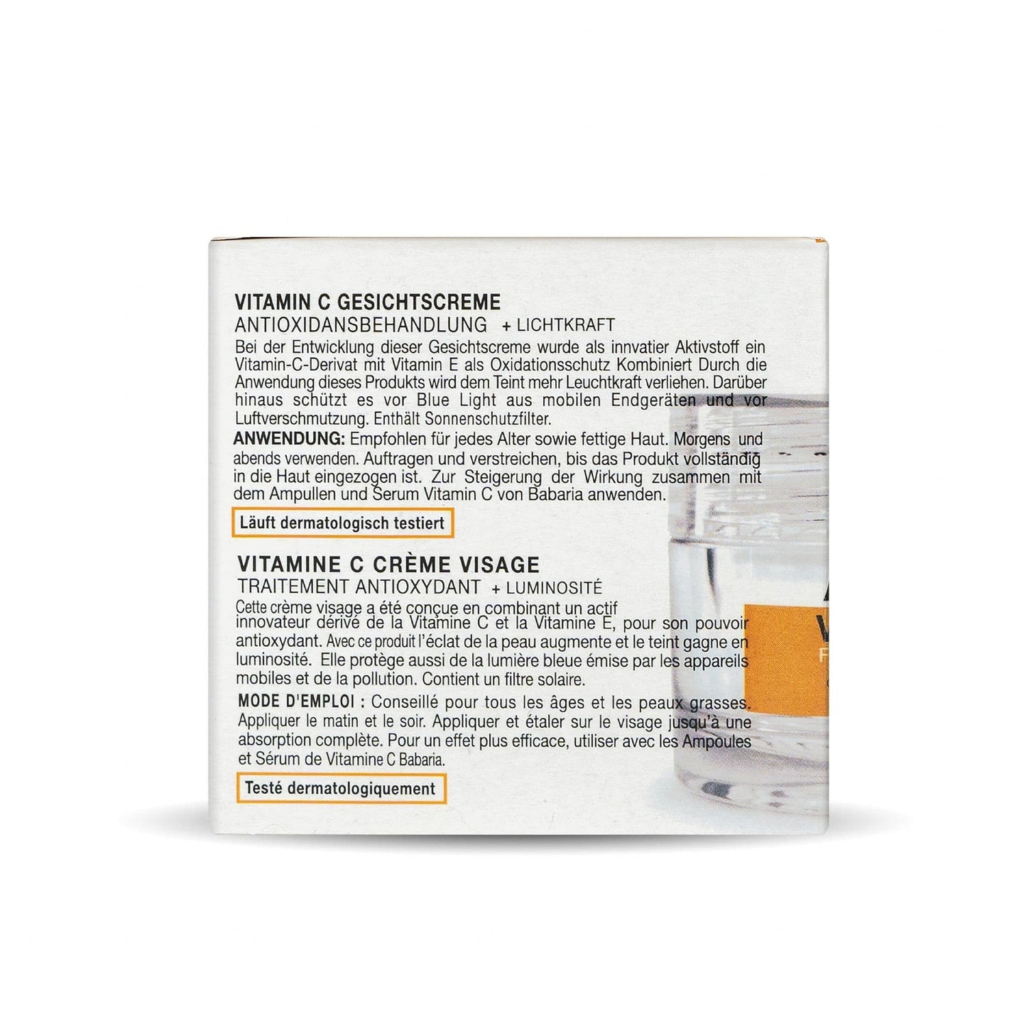 Babaria Crema Facial Vitamina C Babaria, 50ml, Luminosidad para tu rostro.