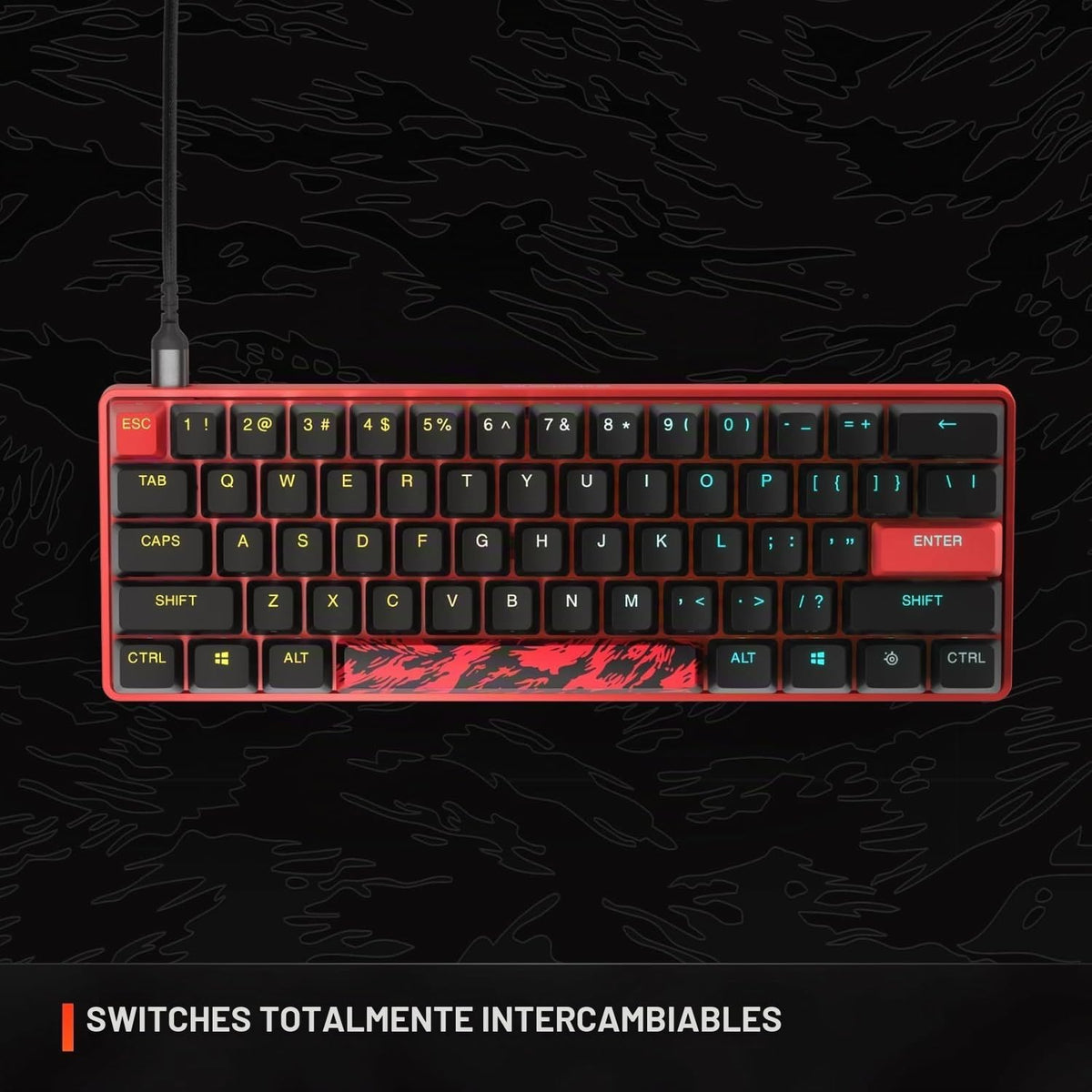 Teclado óptico SteelSeries Apex 9 Mini Faze Clan Edición compacta 60% RGB reacondicionado