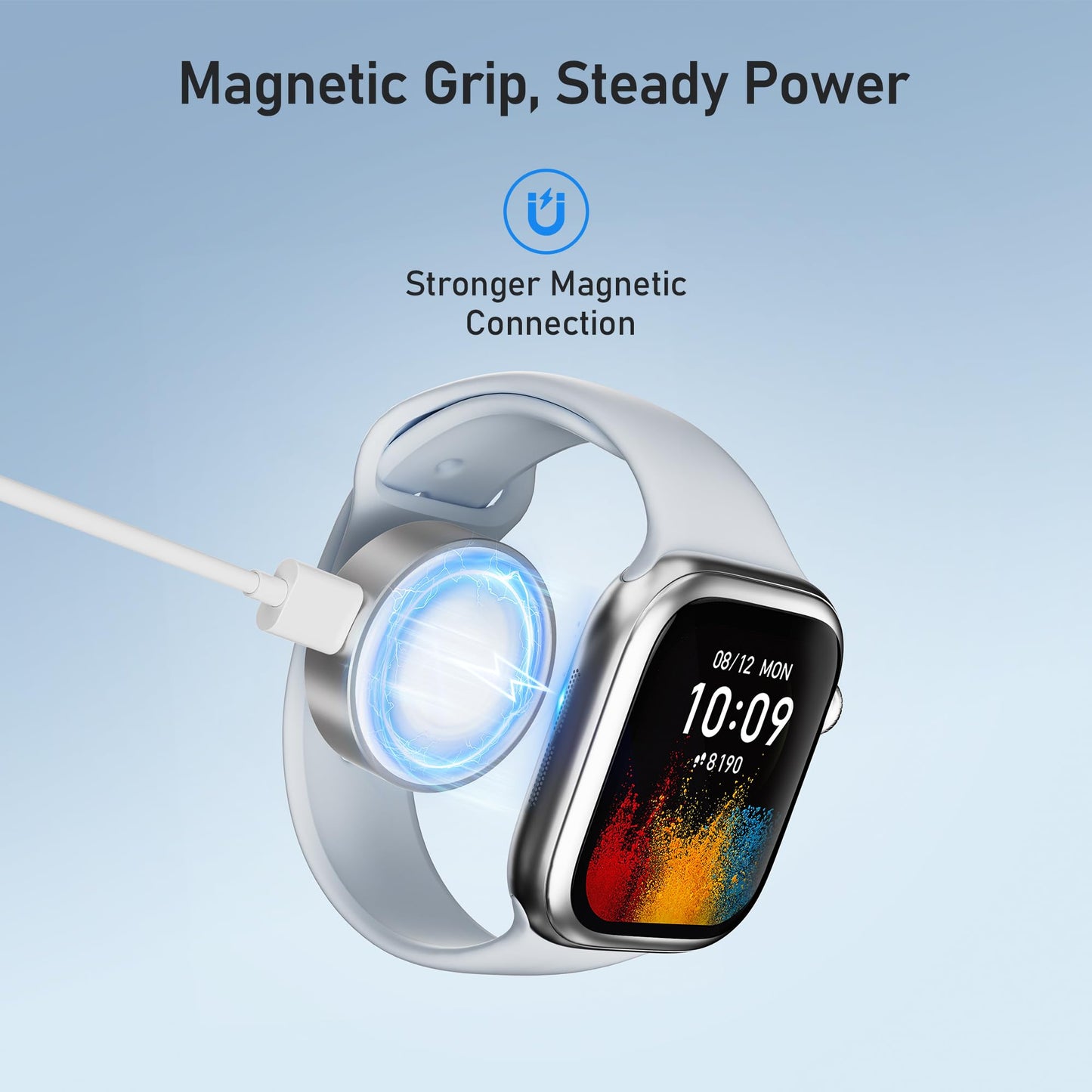 Elebase Adaptador De Carga Magnético para Apple Watch USBC & iOS, Cargador Inalámbrico Portátil para iWatch con USB C Y Puerto De Carga Compatible con iWatch Serie 11 9 8 7 6 Ultra SE 3 2,42/46/44mm