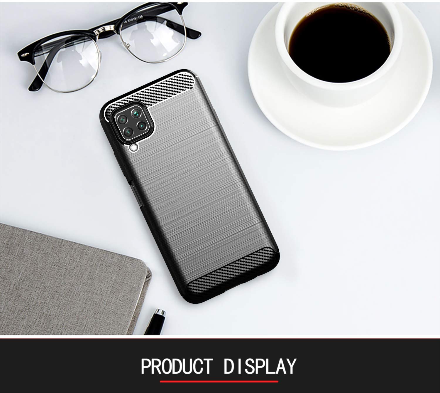 Funda Uso Rudo USDILU para Huawei P40 Lite Negro TPU Suave Silicón Flexible