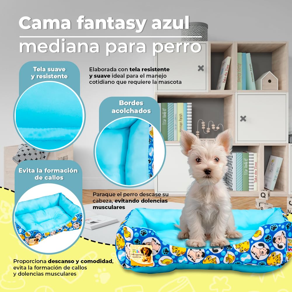 Fancy Pets Cama Fantasy Azul Med