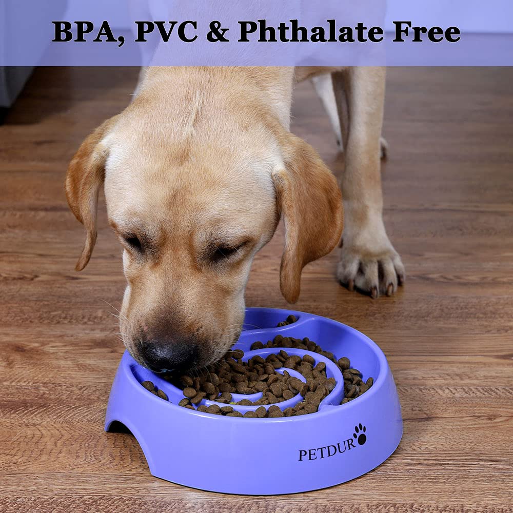 Cuenco para perro PETDURO con capacidad de 14 onzas y base antideslizante para reducir la velocidad de los accesorios para comer