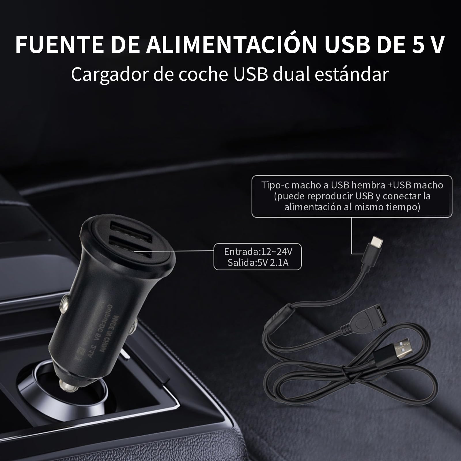 FINYQBET Autoestéreo para Carro con Pantalla Táctil de 7 Pulgadas, Compatible con Apple CarPlay y Android Auto, Bluetooth 5.0, Radio Am/FM, Soporte para Cámara de Respaldo y Grabación de Video