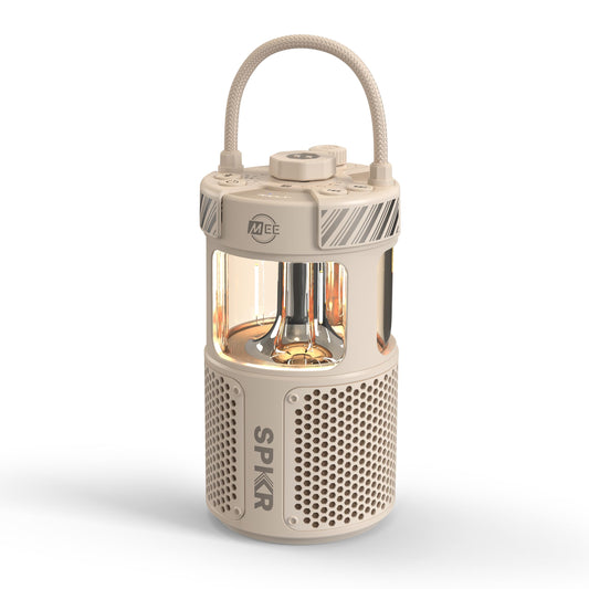 Altavoz Inalámbrico MEE audio con Linterna de Camping IPX6 Impermeable 360° Bluetooth