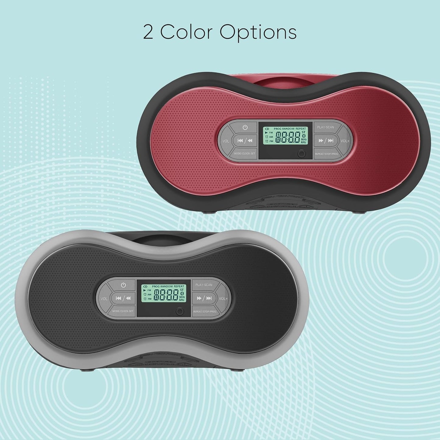 Core Innovations - Caja de CD portátil con Bluetooth con radio FM digital