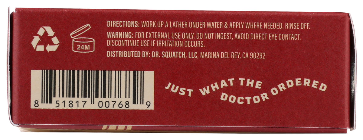 Dr. Squatch Barras De Edición Limitada (Frosty Peppermint), 5 Onzas