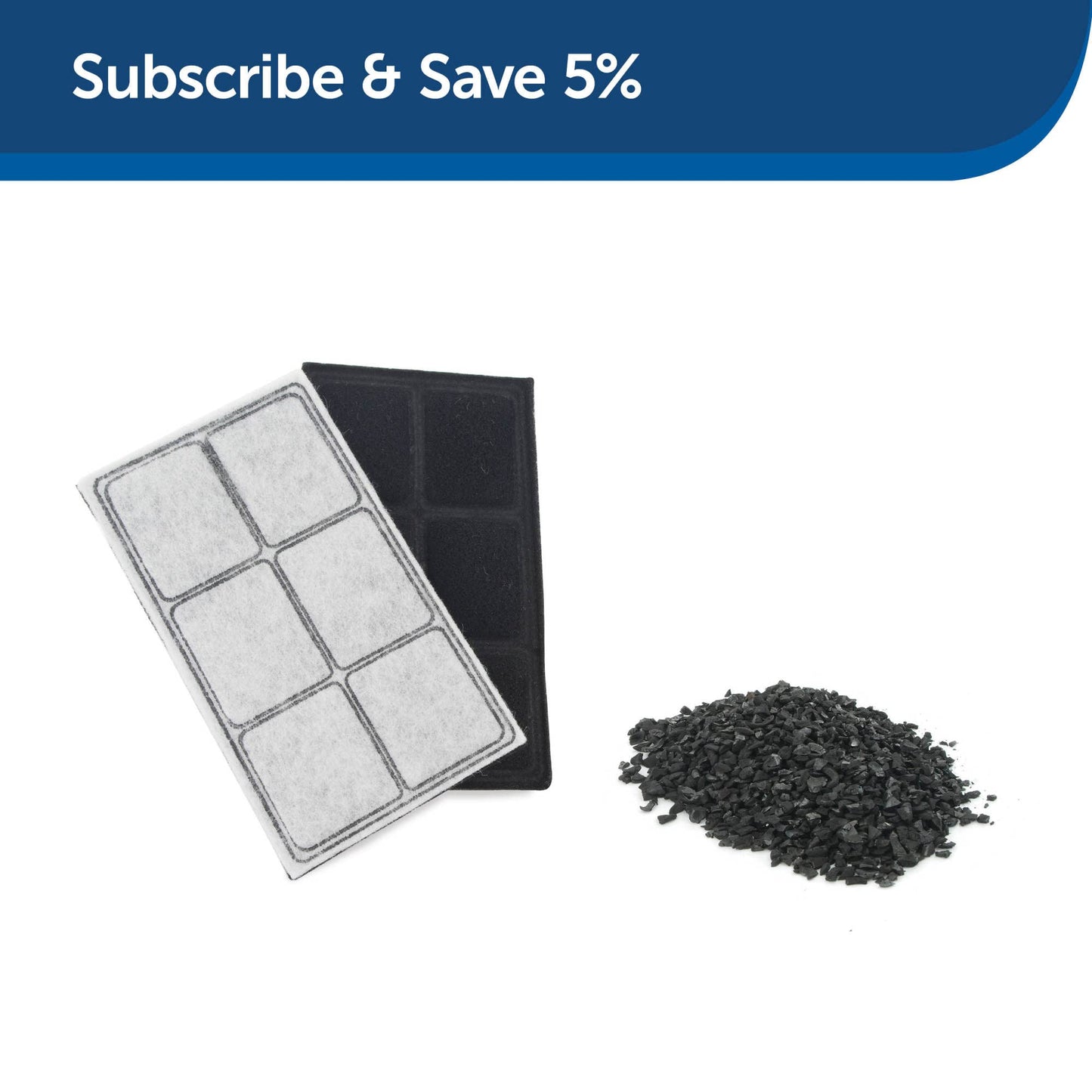 Filtros de Reemplazo de Carbón Premium PetSafe Drinkwell Negro Blanco Paquete de 12 para Fuente de Agua para Perros y Gatos