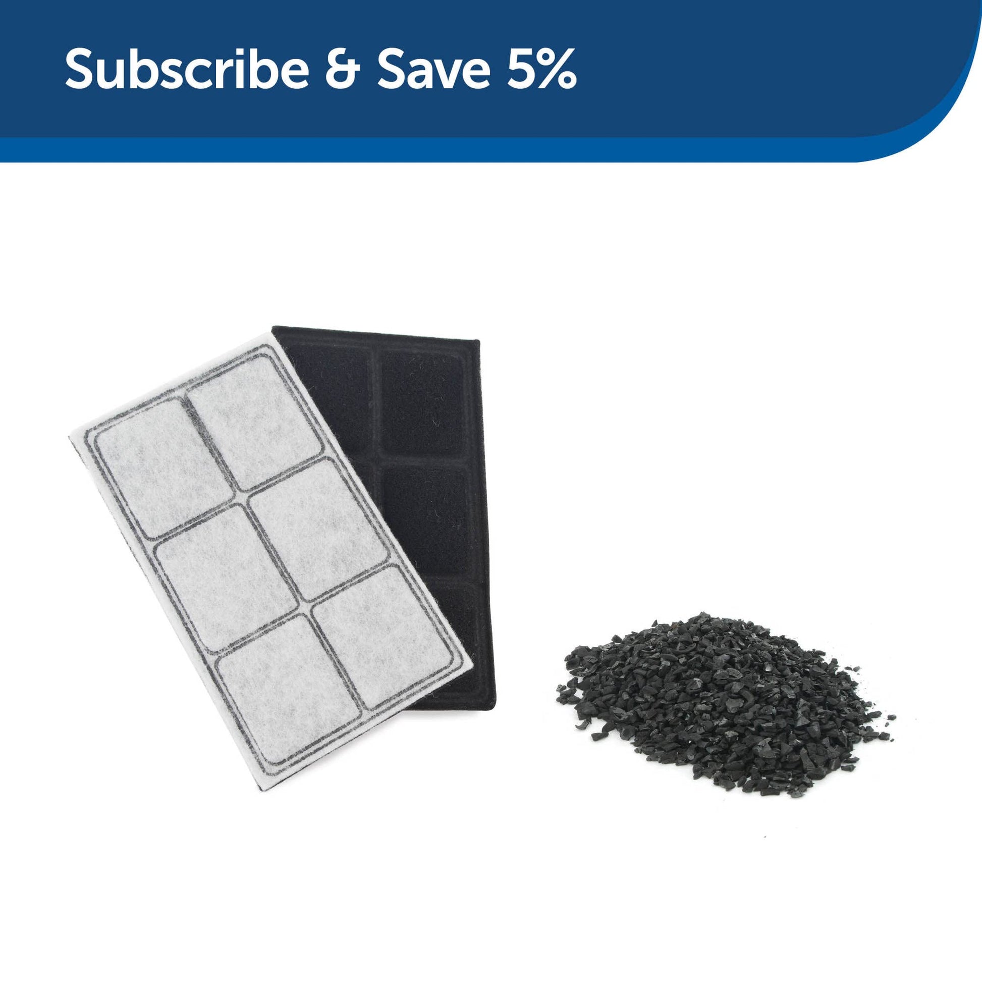 Filtros de Reemplazo de Carbón Premium PetSafe Drinkwell Negro Blanco Paquete de 12 para Fuente de Agua para Perros y Gatos