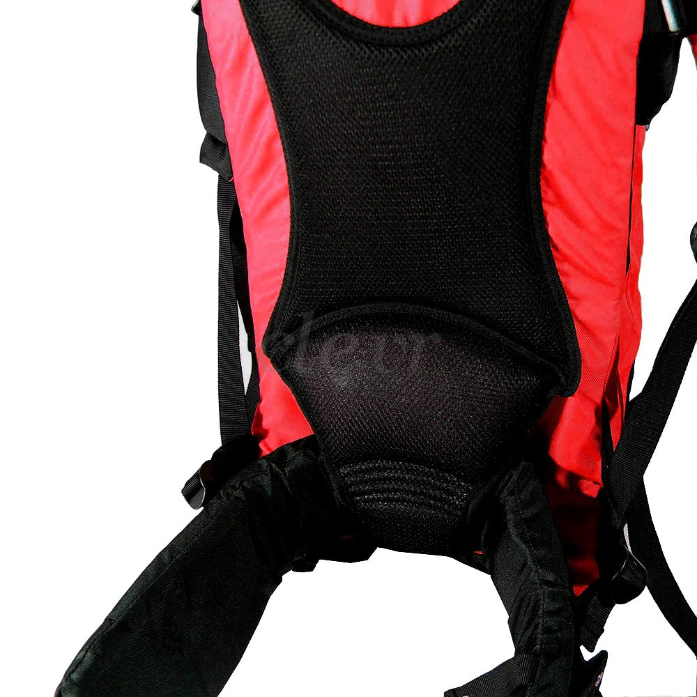 Clevr - Mochila Ligera Excursionismo de Lujo Para Bebé Niño Con Visera de Parasol, Roja