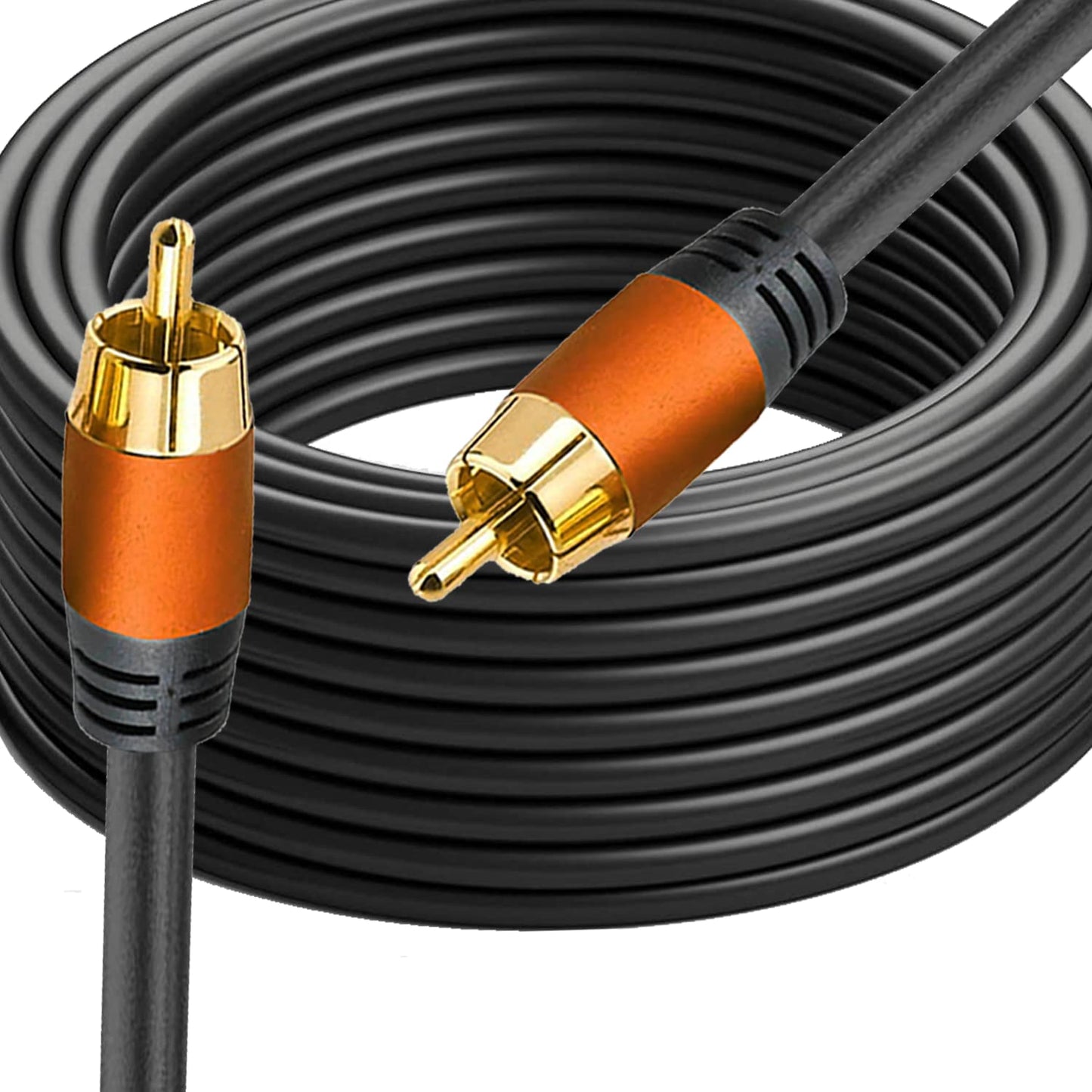 Cable de audio coaxial digital de 16.5 pies, 1RCA macho a 1RCA macho Cable de subwoofer RCA Cable de video para subwoofer, cine en casa, subwoofer de video/audio Cámara de estacionamiento de vista trasera