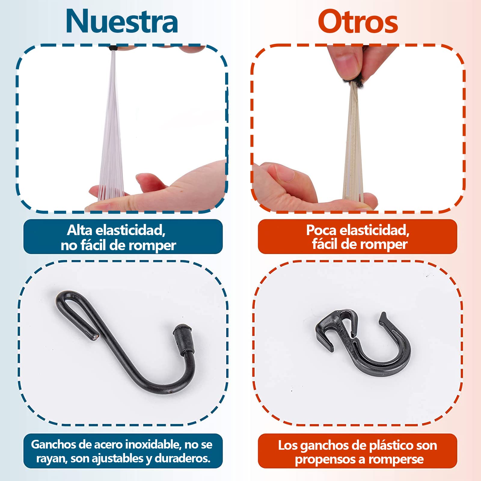 KIWOP 3 Piezas Redes para Motocicleta, 40x40 cm Redes para Casco de Motocicleta y un cordón para el Casco, Gran Elasticidad y Doble protección para tu Casco, Haciendo tu conducción más Segura.