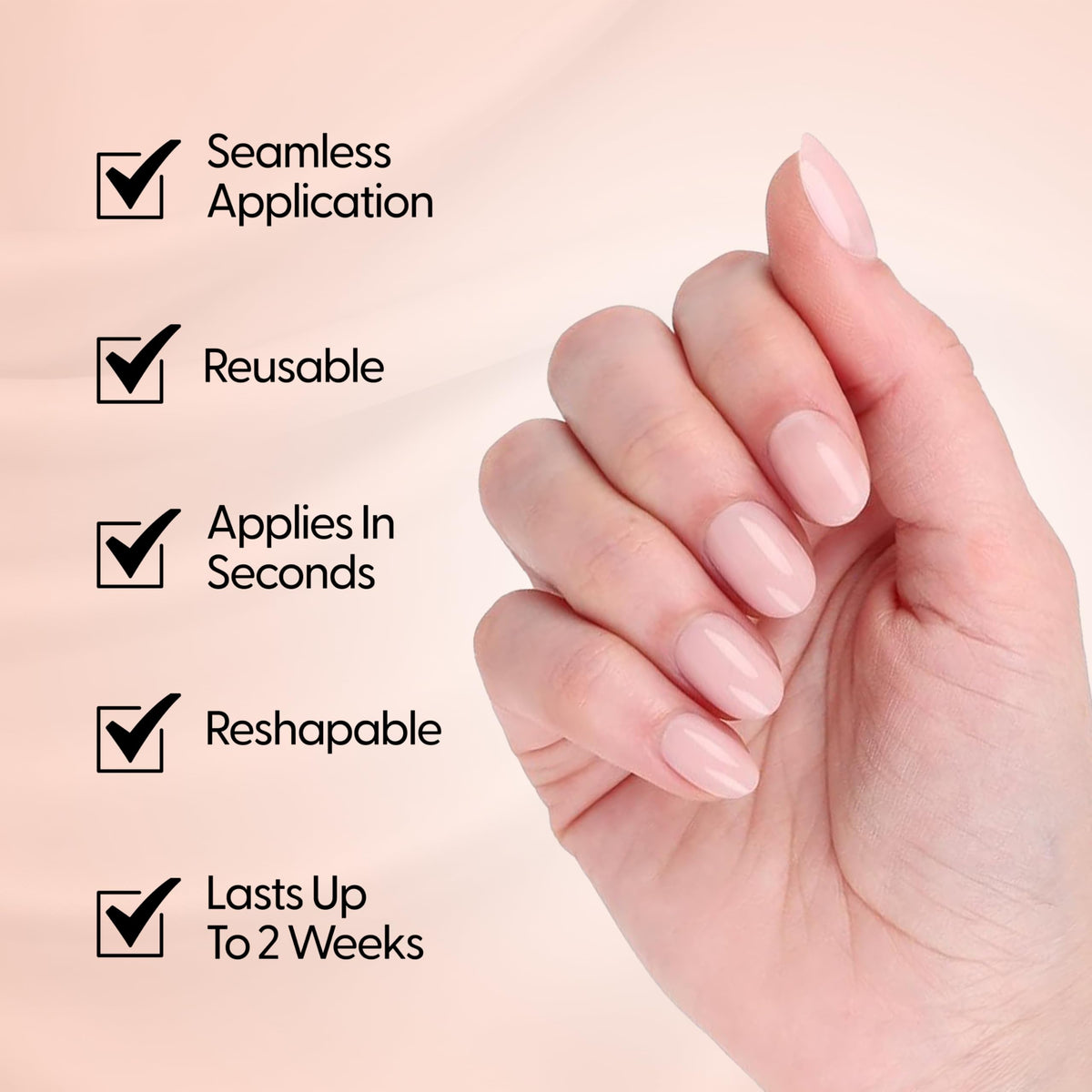 ORLY Press On Nails | Almond, Square, French Tip, Short, Long Designs (First Kiss (Extra Short Round))