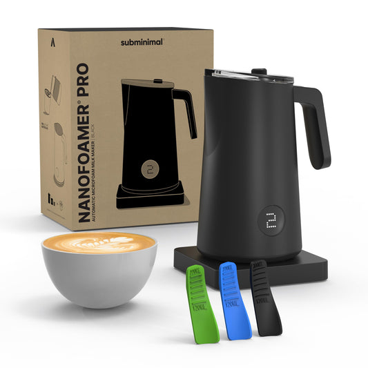NanoFoamer Pro Gen-2 Subminimal Blanco Revolucionario Fabricante de Microespuma de Calidad de Café para Leche Láctea y a Base de Plantas
