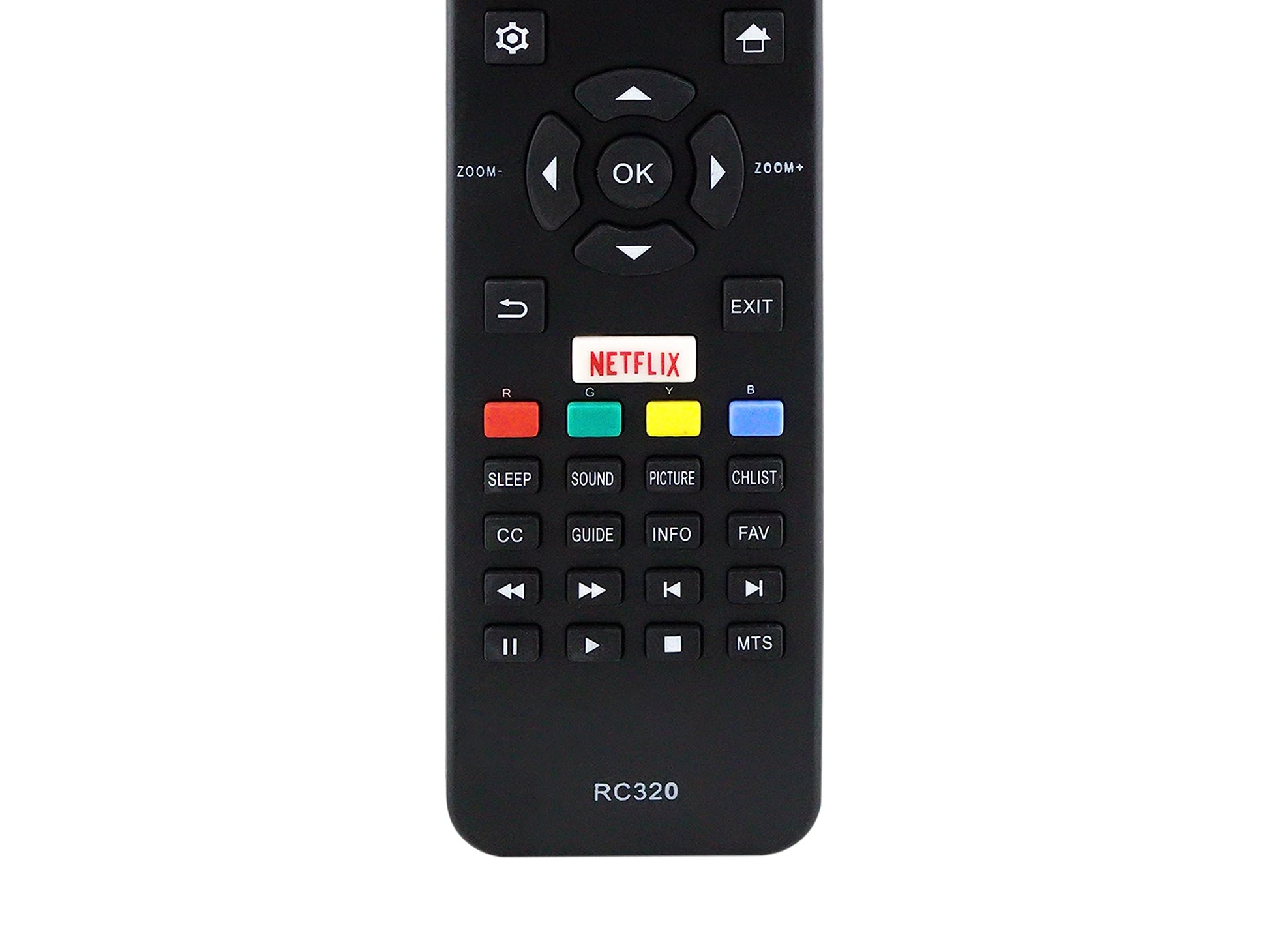 Control Remoto Compatible con Jvc Fanco Atvio Vios Speler Rc320 Smart TV Netflix