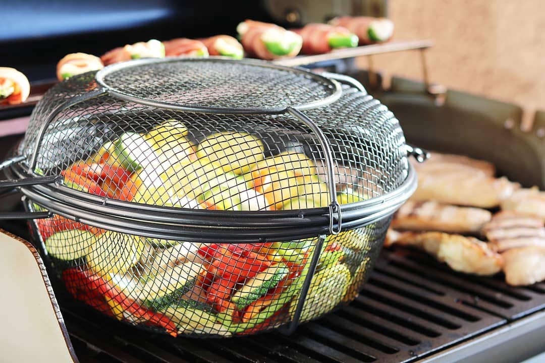 Sartén Parrilla Outset Mediano con Mango Extraíble Antiadherente 2 en 1 Wok para Asar