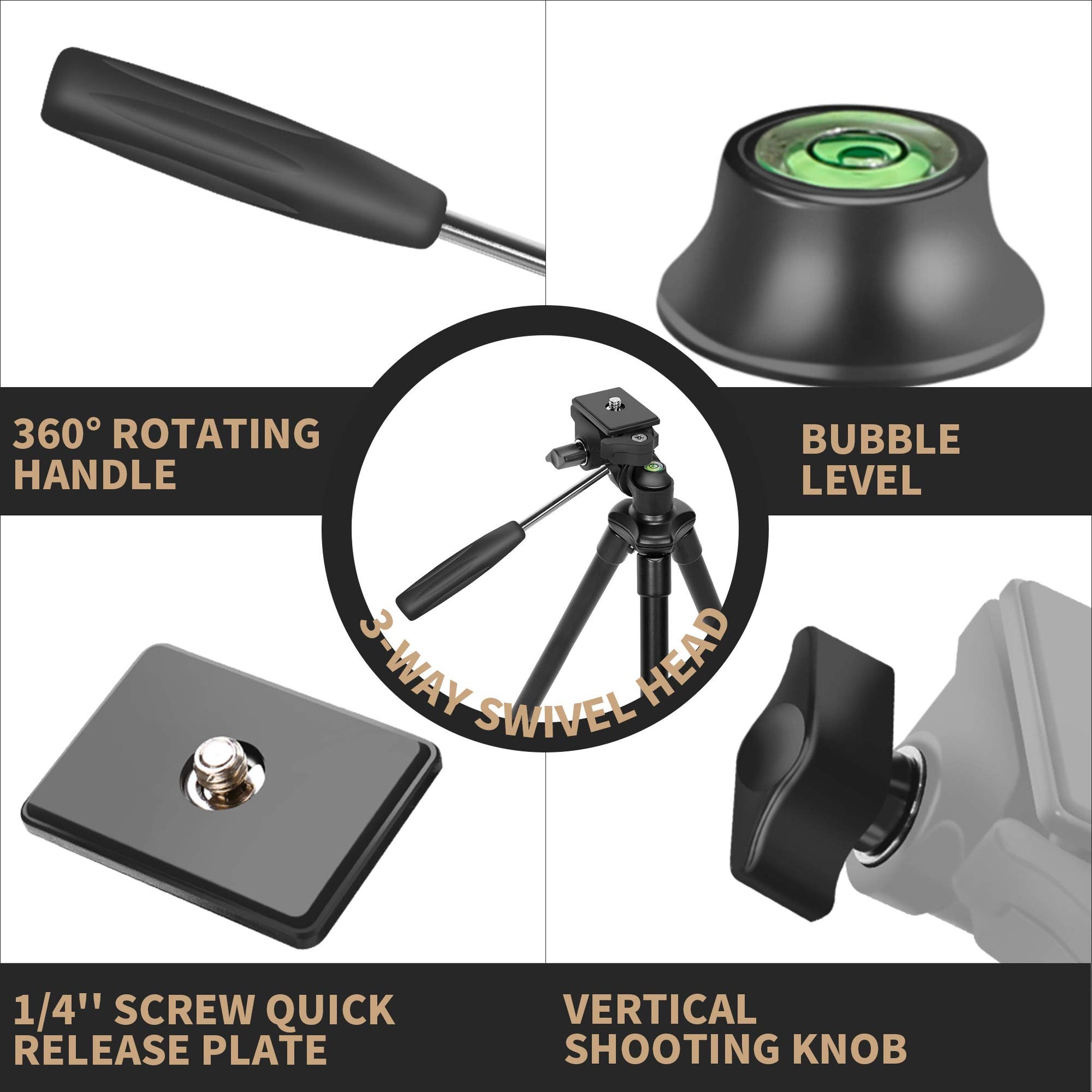 Fotopro Trípode Phone, 39.5 Pulgadas de Aluminio de Trípode de la Cámara, Trípode de Teléfono y Soporte de la Cámara Portátil con Control Remoto Bluetooth y Smartphone Clip Mount