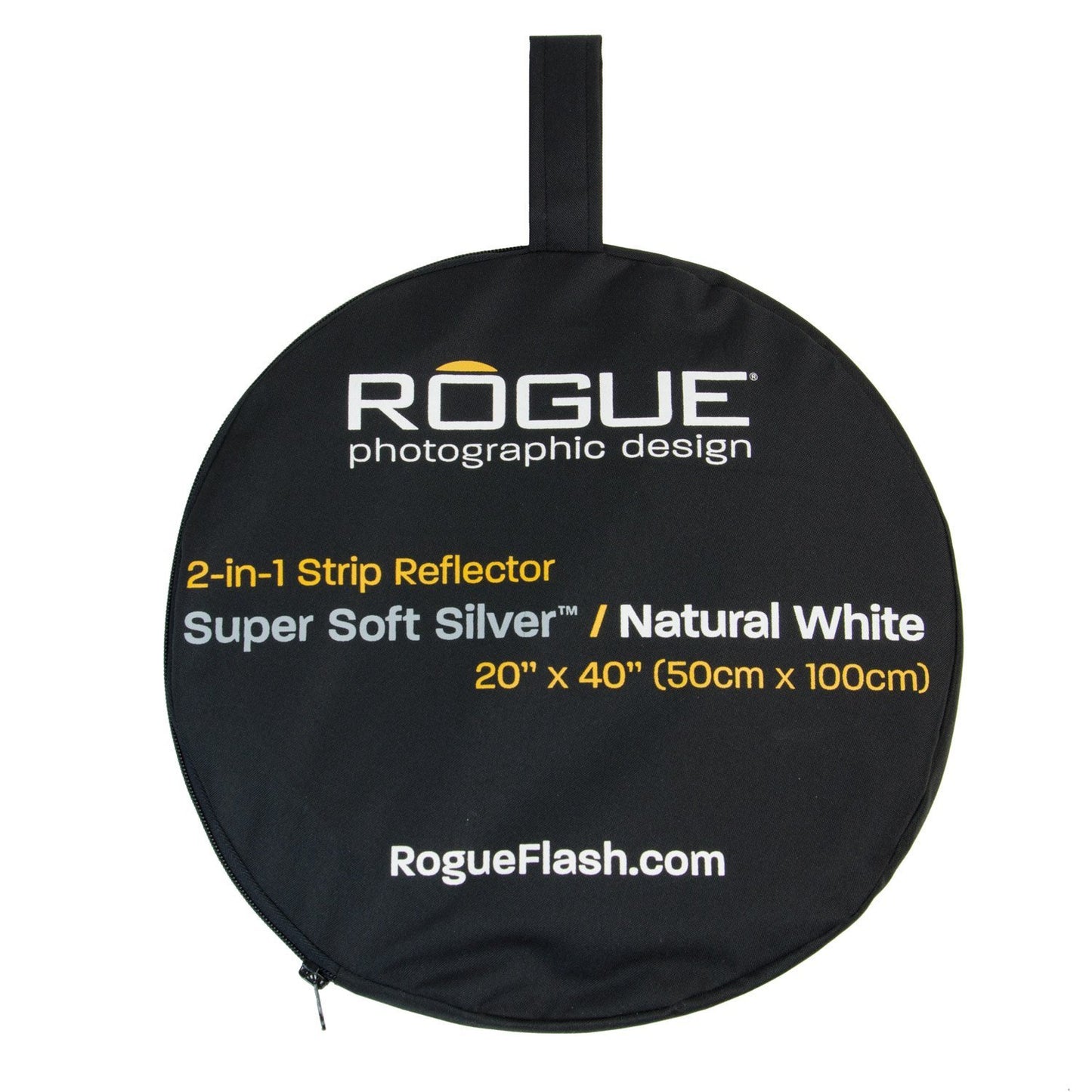 Rogue Reflector Plegable 2 en 1, Color Plateado y Blanco Natural, 50,8 x 101,6 cm
