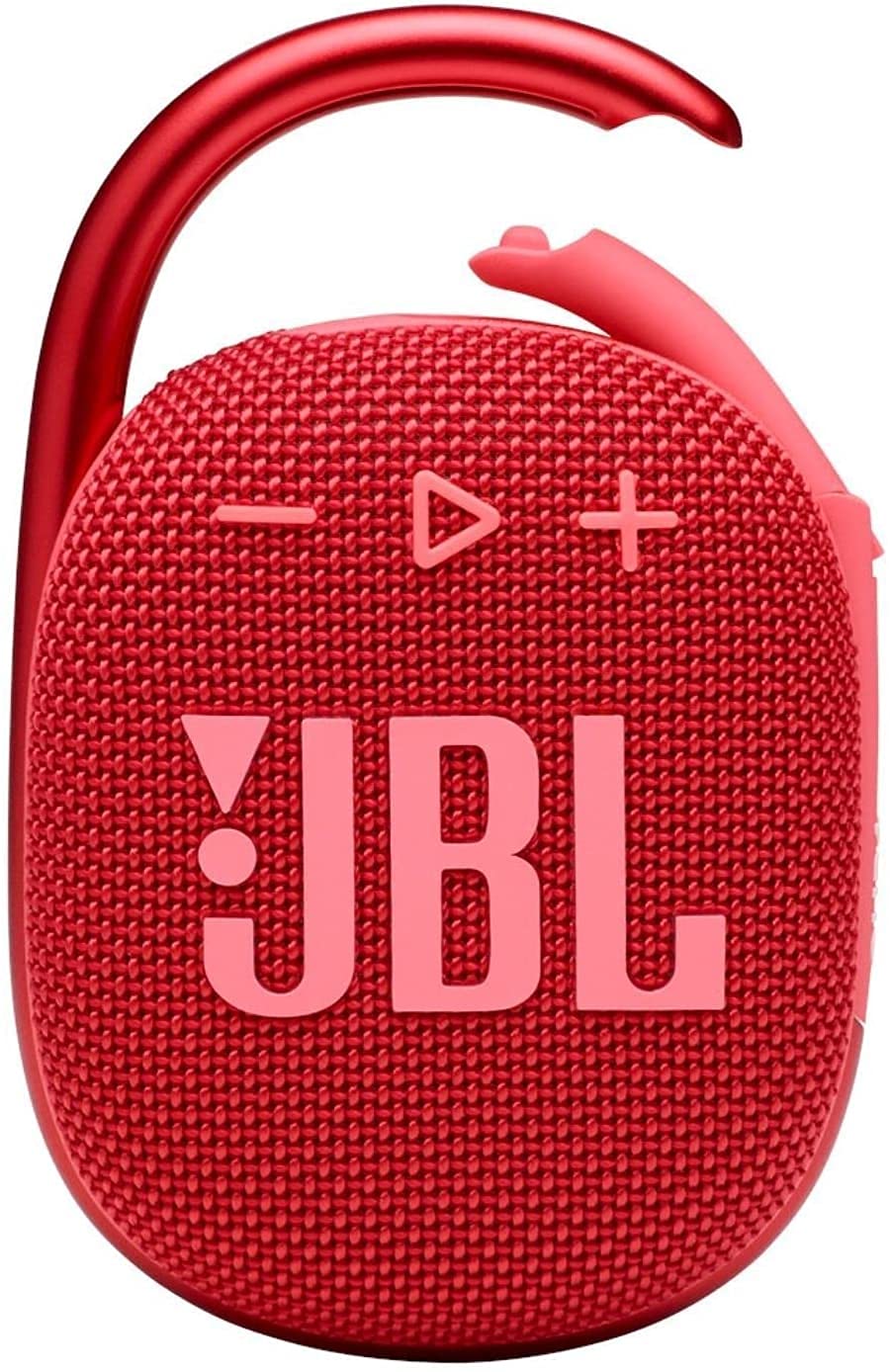 JBL Clip 4 Altavoz Bluetooth portátil, impermeable y a prueba de polvo, IP67, mini altavoz Bluetooth para viajes, exteriores y hogar con 1 llavero de linterna LED (rojo)