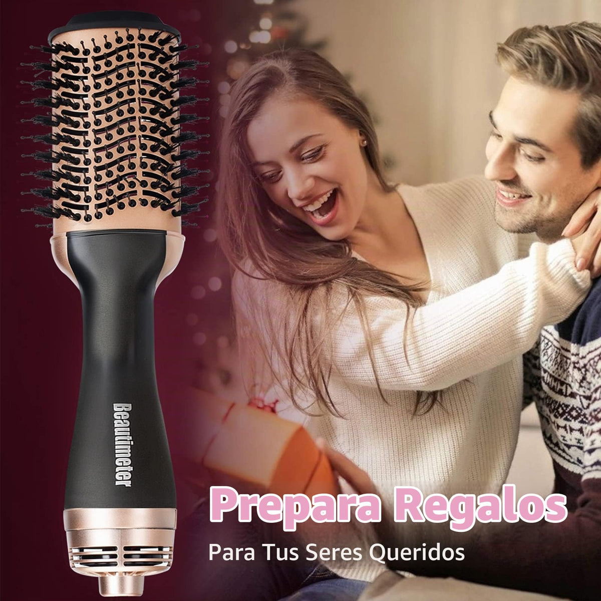 Cepillo de Aire Caliente Beautimeter Negro y Dorado 3 en 1 1000 W