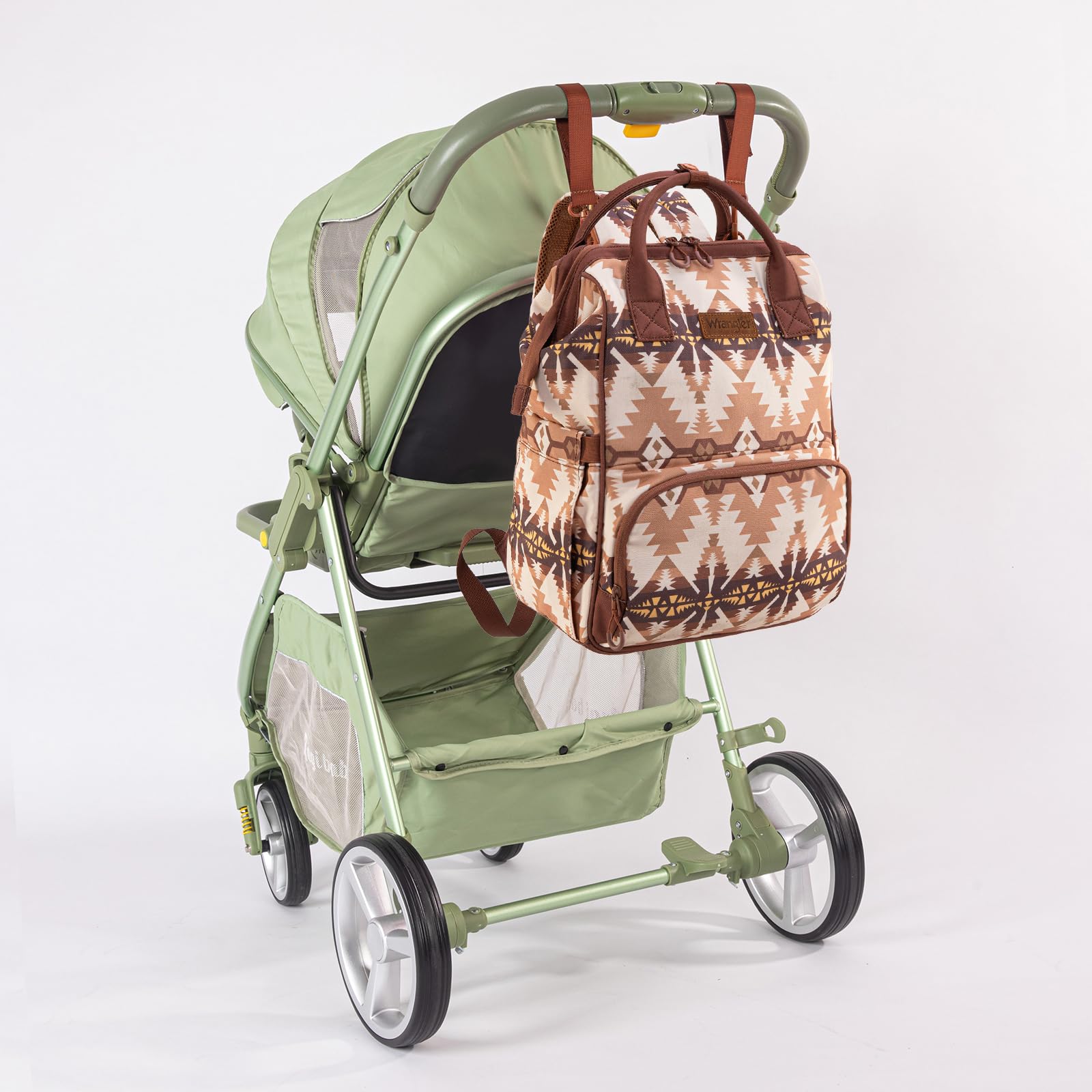 Montana West Wrangler Bolsa de pañales Mochila Western Bolsa de bebé, Aztec-beige