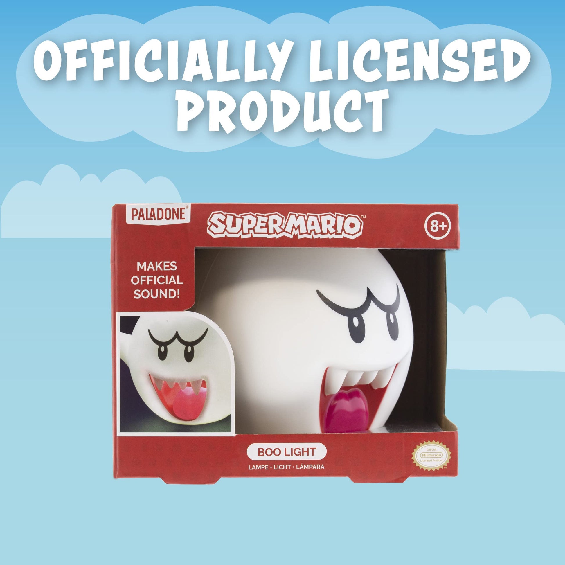 Lámpara Paladone Boo Super Mario Luz Original Nintendo Gamer 12 cm