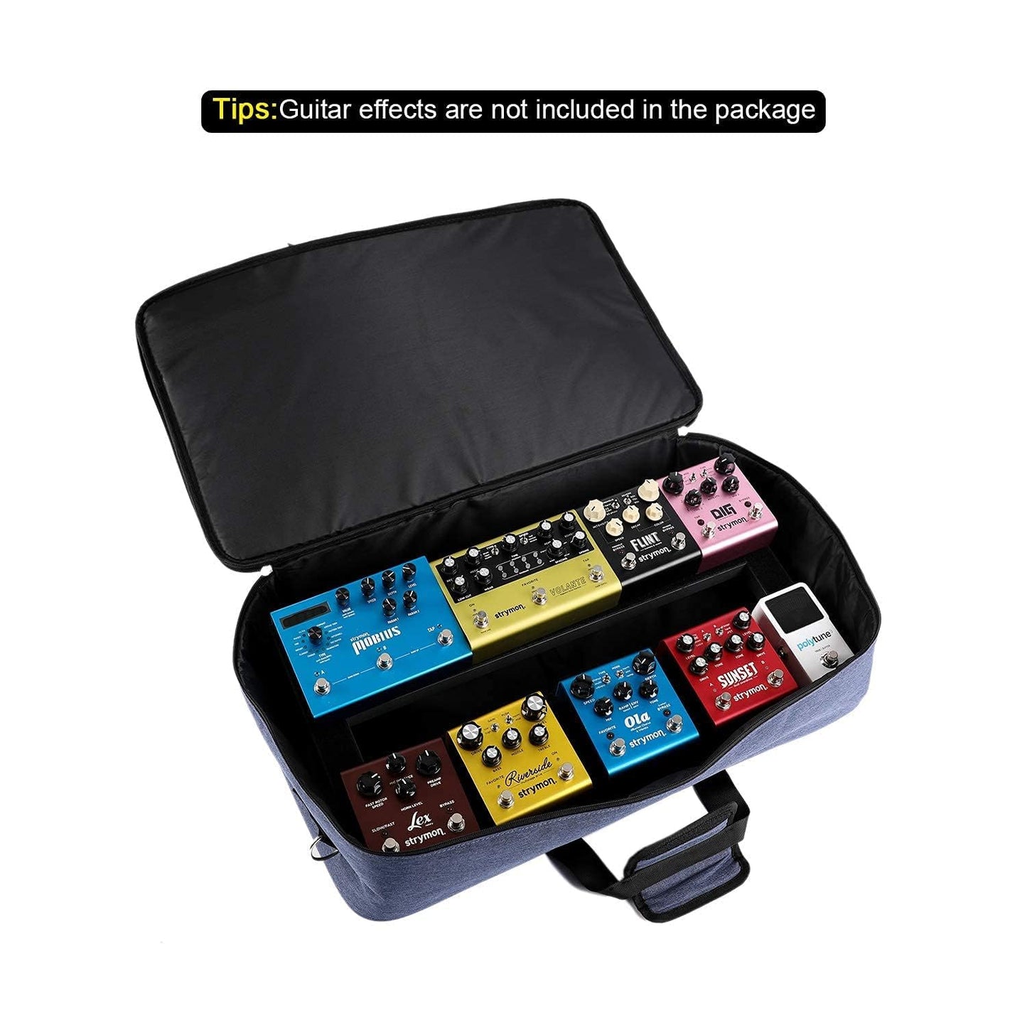 GHOSTFIRE Ghost Fire - Pedalera de guitarra de aleación de aluminio ligera, 1 kg, 56 x 30 cm, con bolsa de transporte, SPL-05