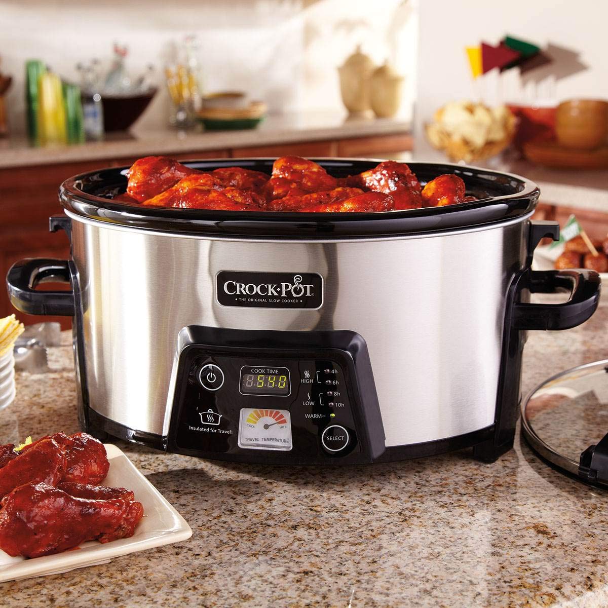 Crock-Pot SCCPCTS605-S Cook Travel Serve 6 cuartos de galón de cocción lenta programable