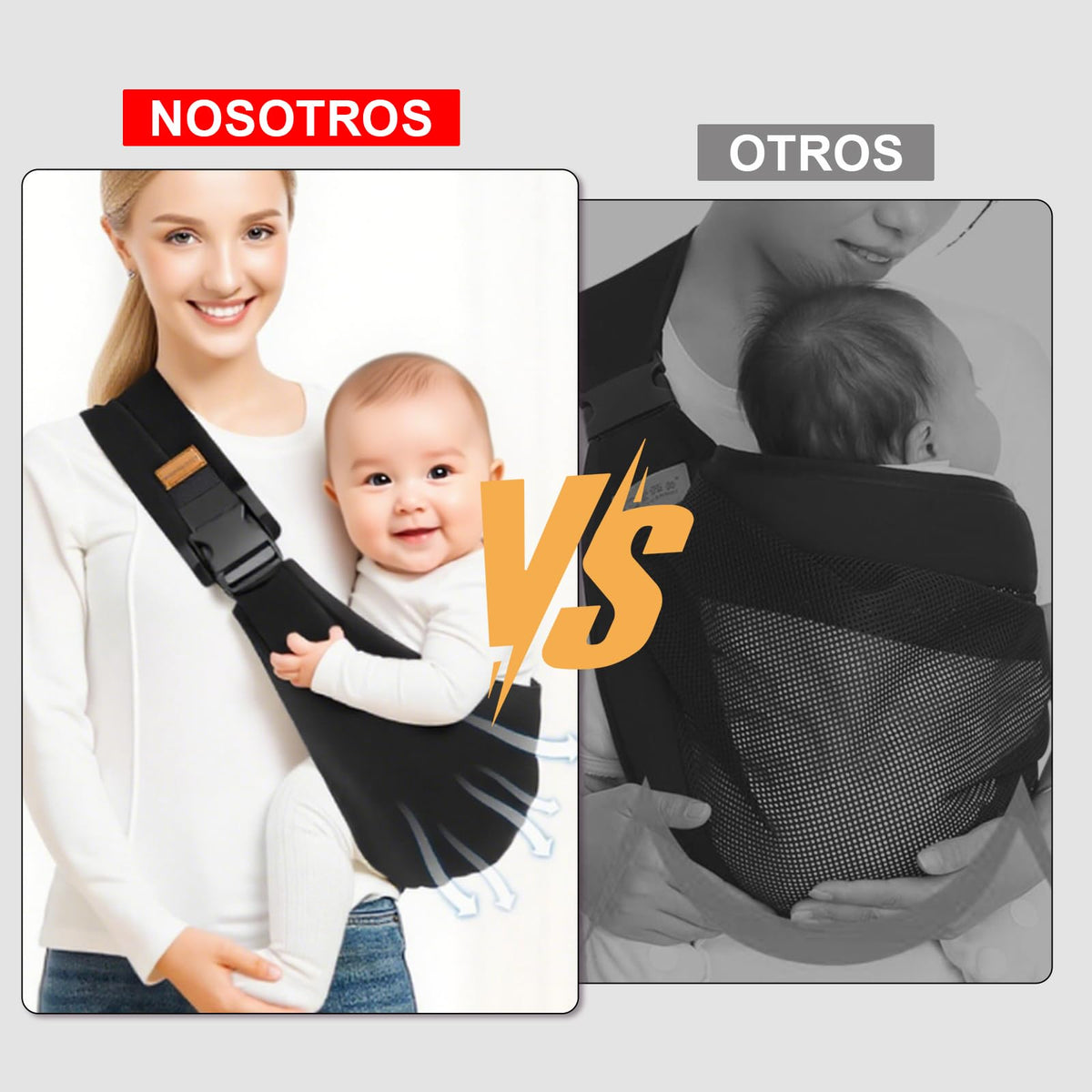 CAVIGLTE Cangurera para Bebe, Ajustable para Canguro para Bebé, Mochila Ergonomica Bebe para Senderismo Infantil