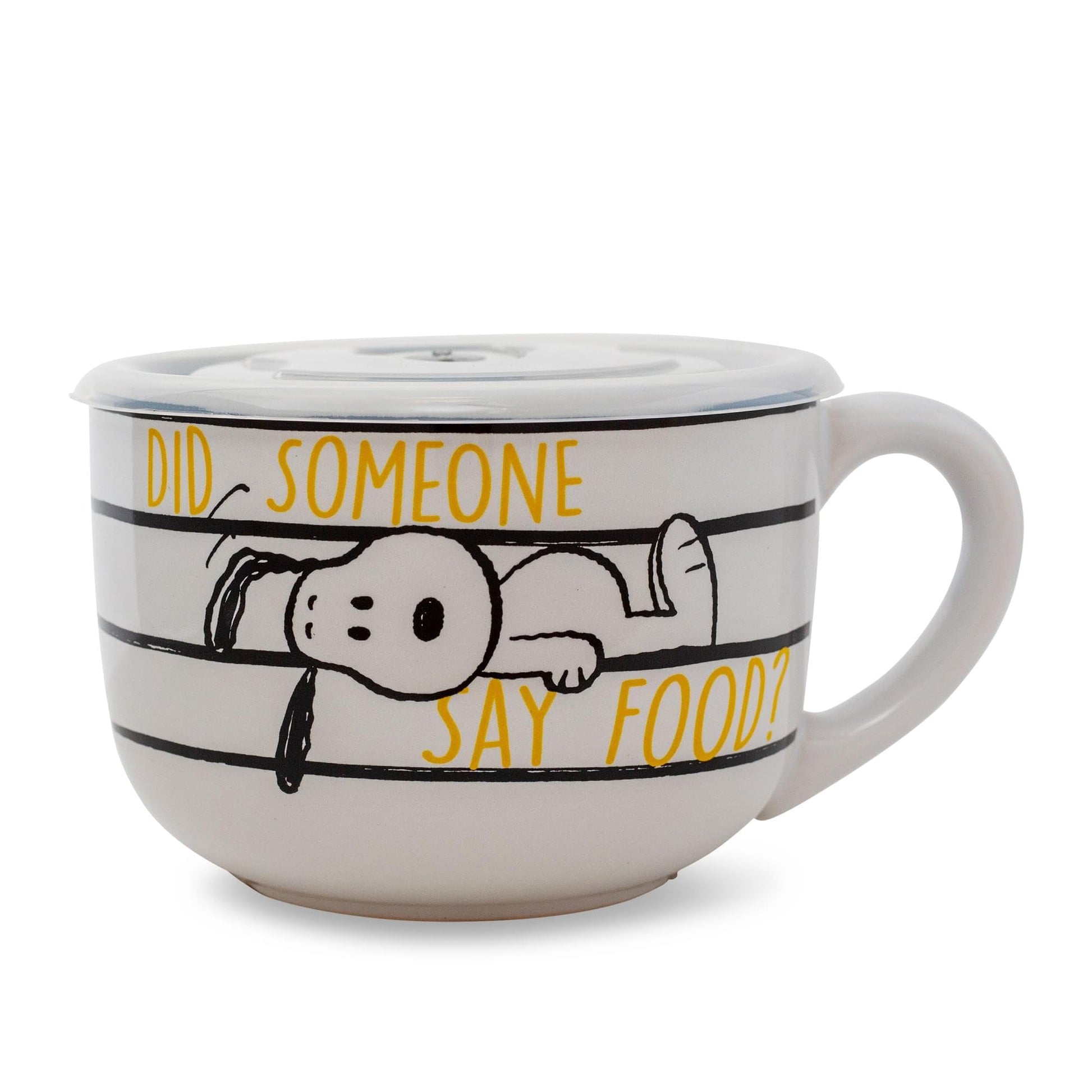 Silver Buffalo Peanuts Squad - Taza de cerámica, 24 onzas, color blanco