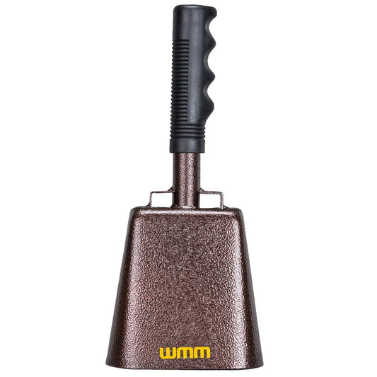 Campana de acero de 17.78 cm con asa para eventos deportivos, campanas grandes sólidas para escuela, instrumentos musicales timbre, alarma (cobre)