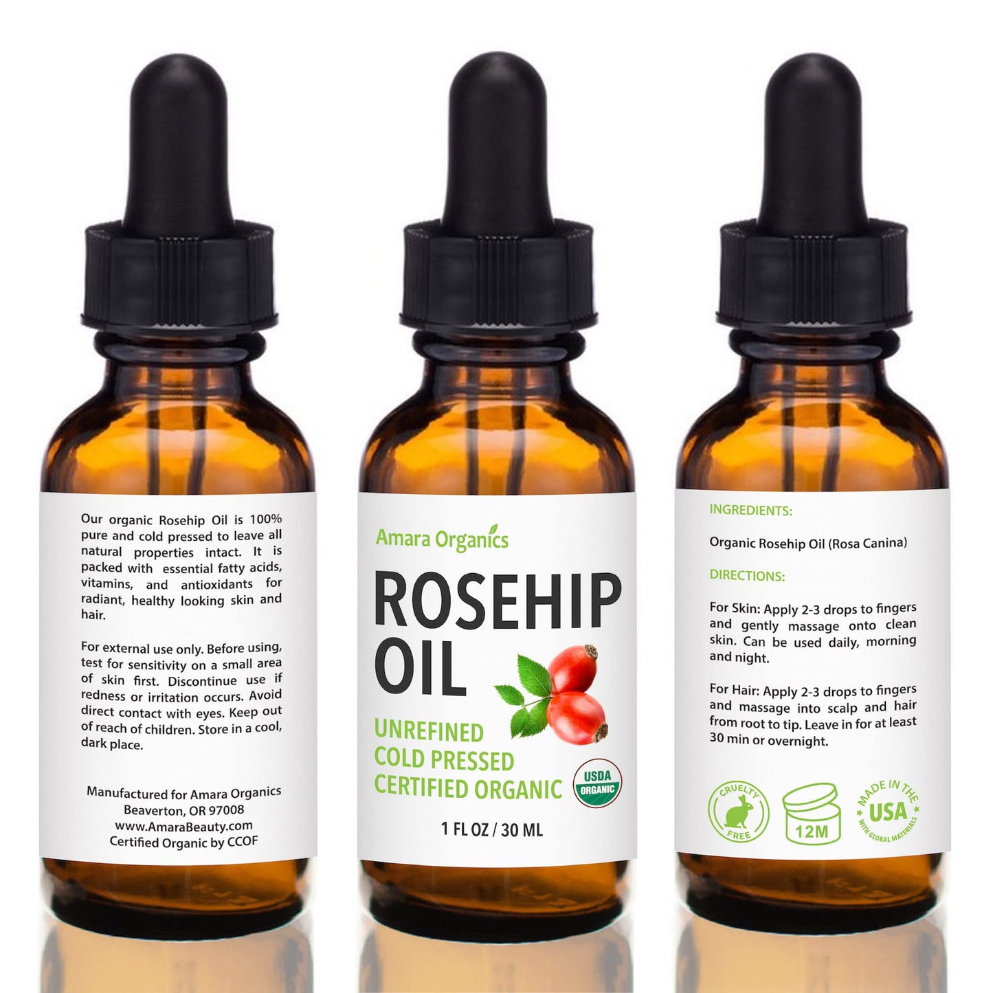 Aceite Orgánico Rosa Mosqueta Puro - Tratamiento Facial Avanzado - 30ml
