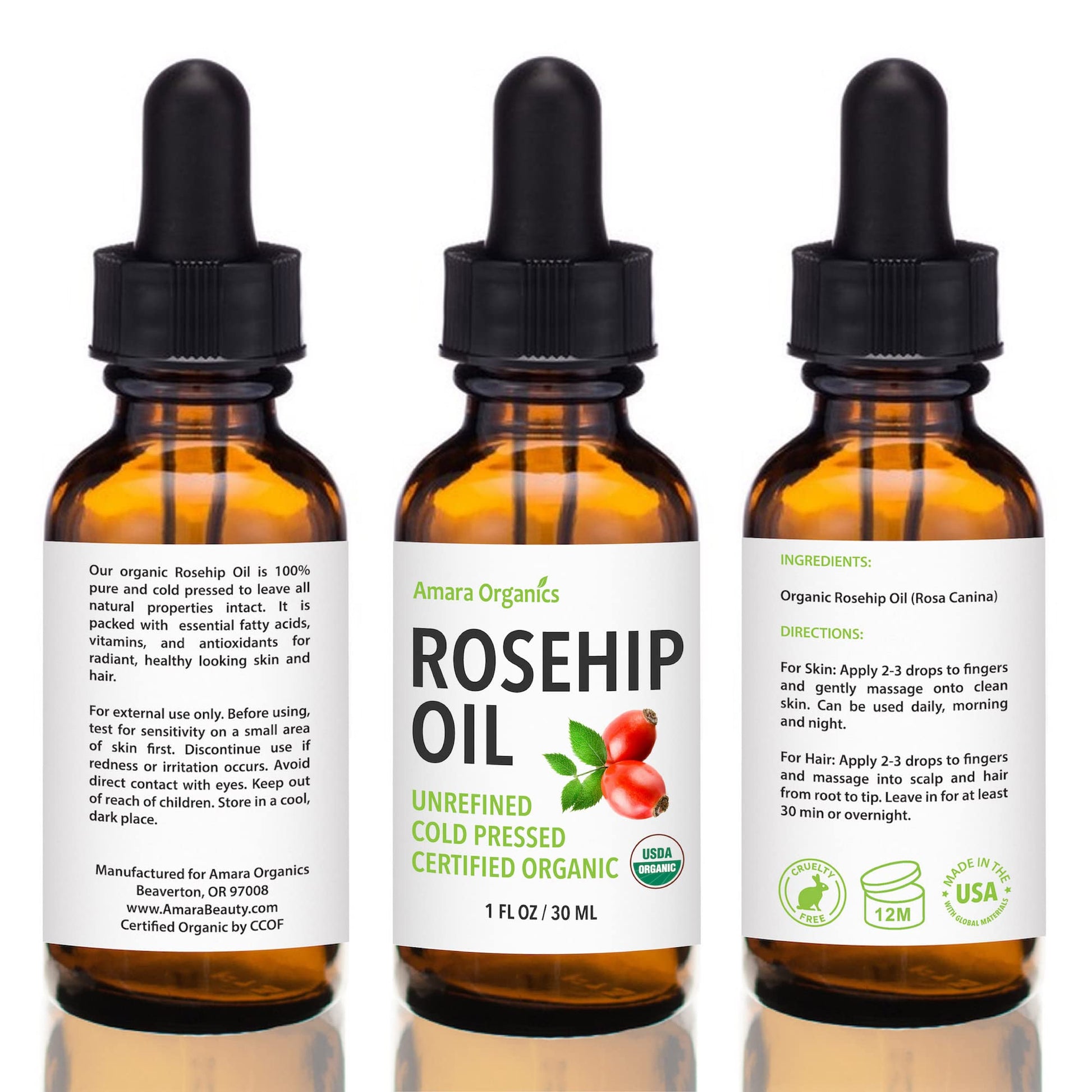 Aceite Orgánico Rosa Mosqueta Puro - Tratamiento Facial Avanzado - 30ml