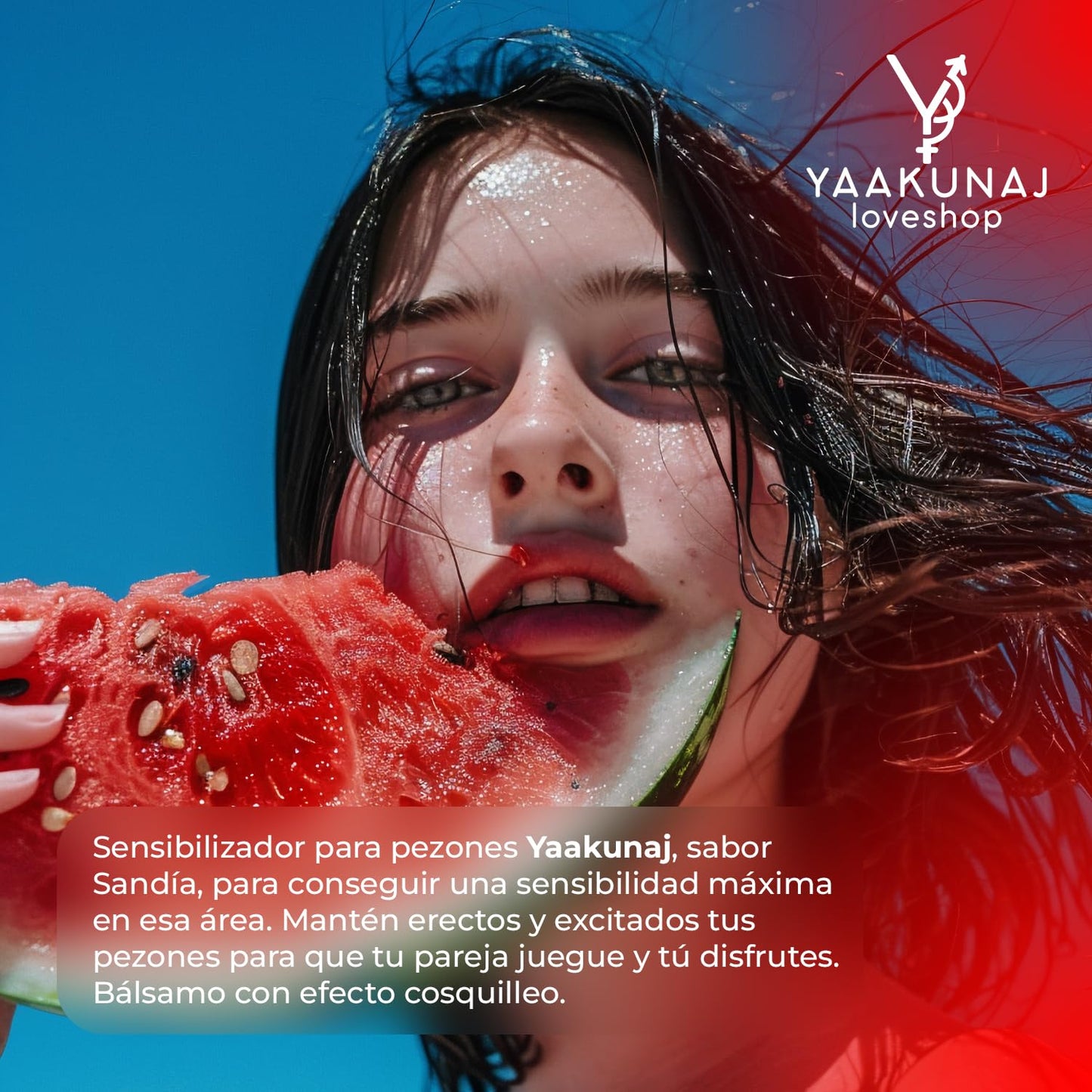 Lubricante Sensibilizante YAAKUNAJ LOVESHOP Sandía para Pezones 15ml
