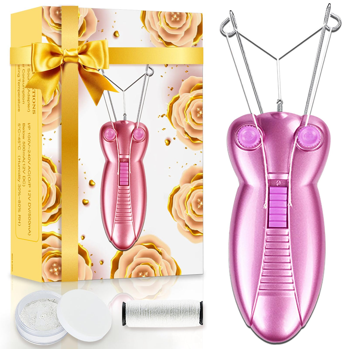 ECVISION Electric Shaver Ladies Epilator Facial Hair Epilator Facial Hair Remover Pull Faces Delicate Beauty Epilator Pull Face Device Depilation (Pink)