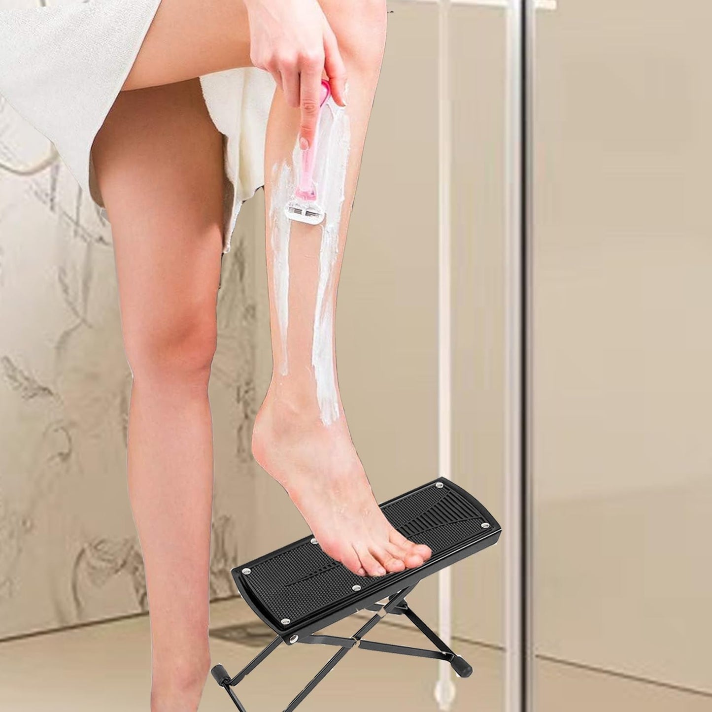 Reposapiés Ajustable ZtohPyo Blanco Plegable en 6 Alturas para Pedicuras en el Hogar