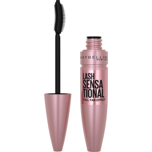 MAYBELLINE - Máscara lavable Lash Sensational, negro parduzco, 0.32 onzas líquidas