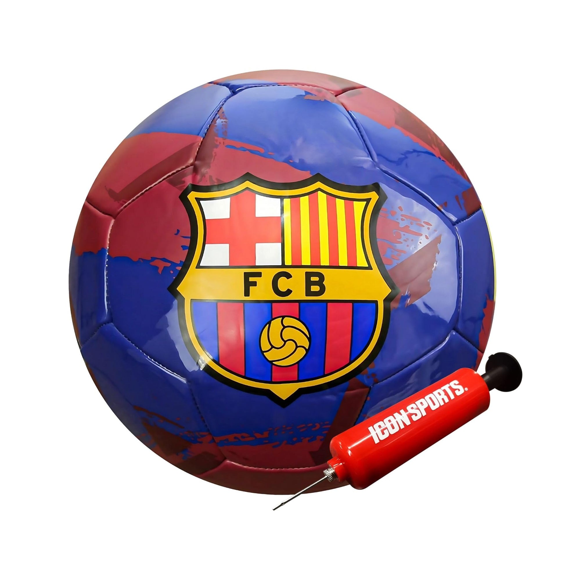 Icon Sports FC Barcelona Brush Team Balón de fútbol, Azul Marino, 5