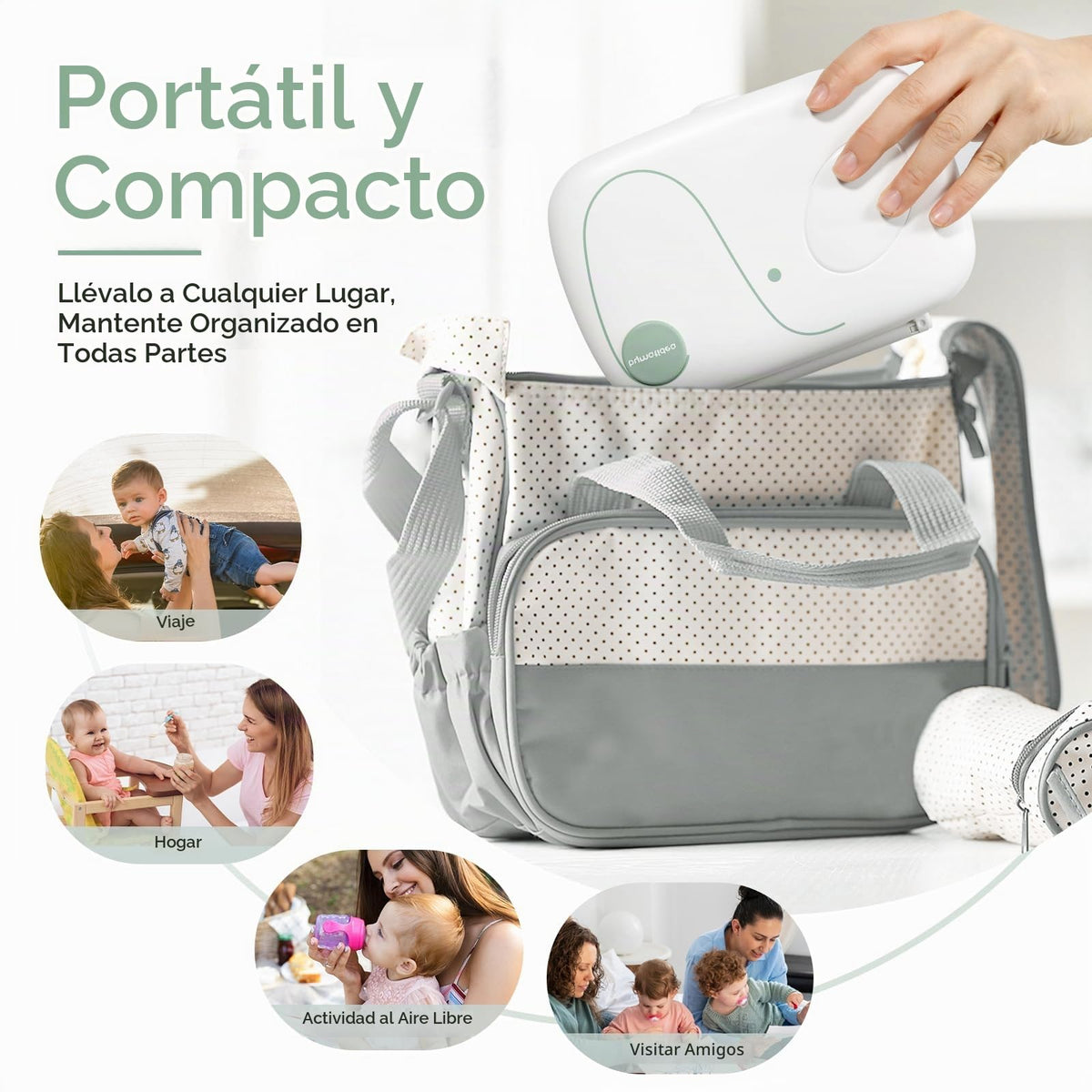 Bicboz Cepillo limpiador de biberones eléctrico, kit de viaje 8 en 1 con caja de almacenamiento, silicona de grado alimenticio, impermeable, batería de larga duración, juego de cepillos limpiadores de