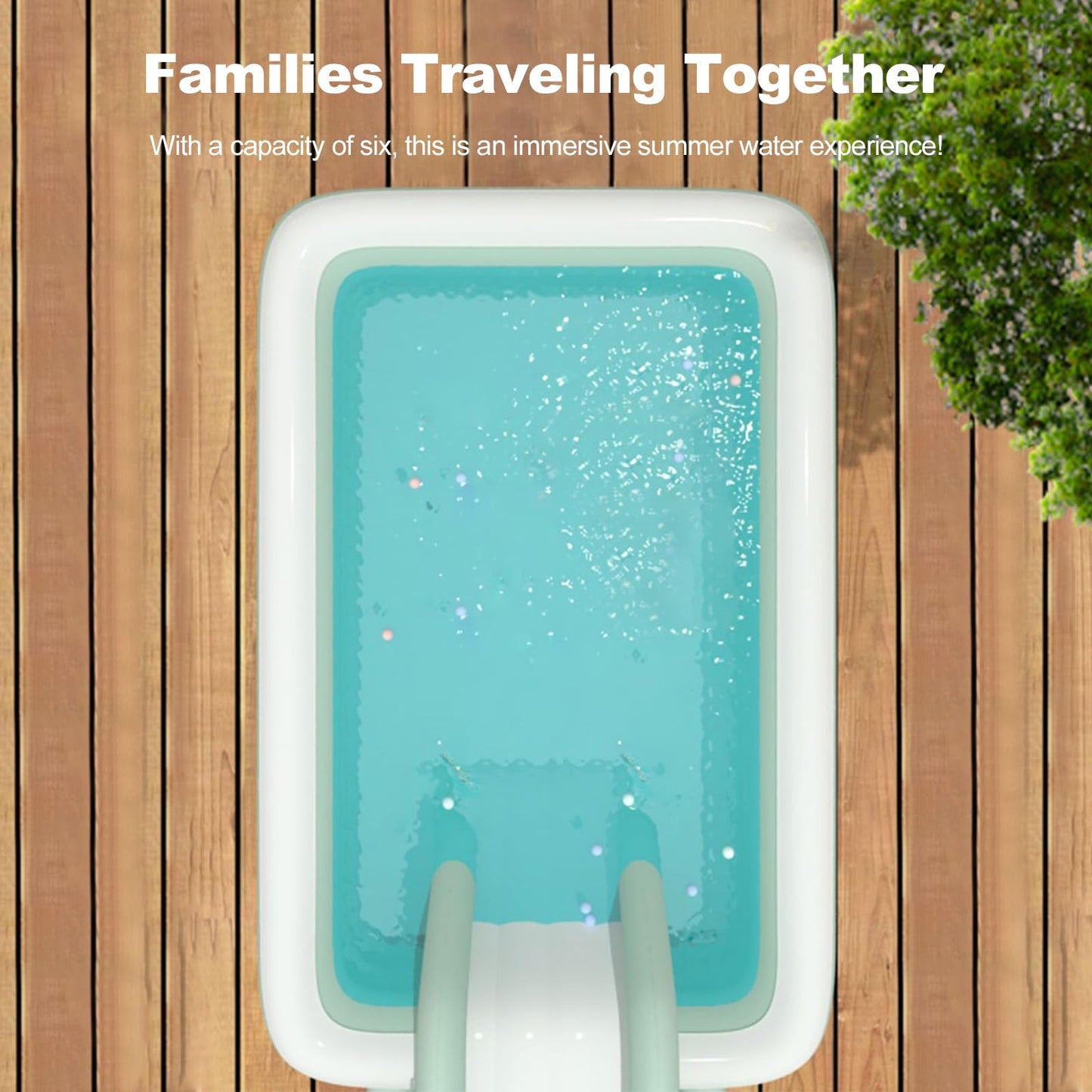 Piscina Hinchable Ergocar Azul con Tobogán Incorporado para Niños y Adultos