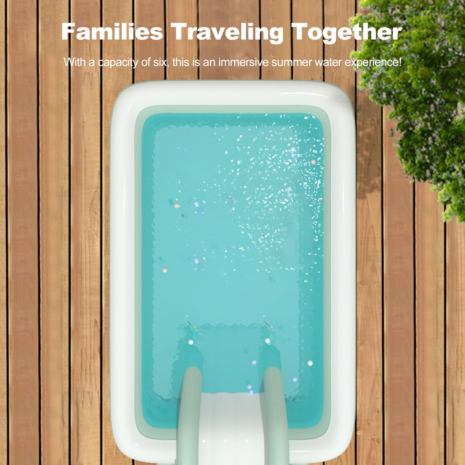 Piscina Hinchable Ergocar Azul con Tobogán Incorporado para Niños y Adultos