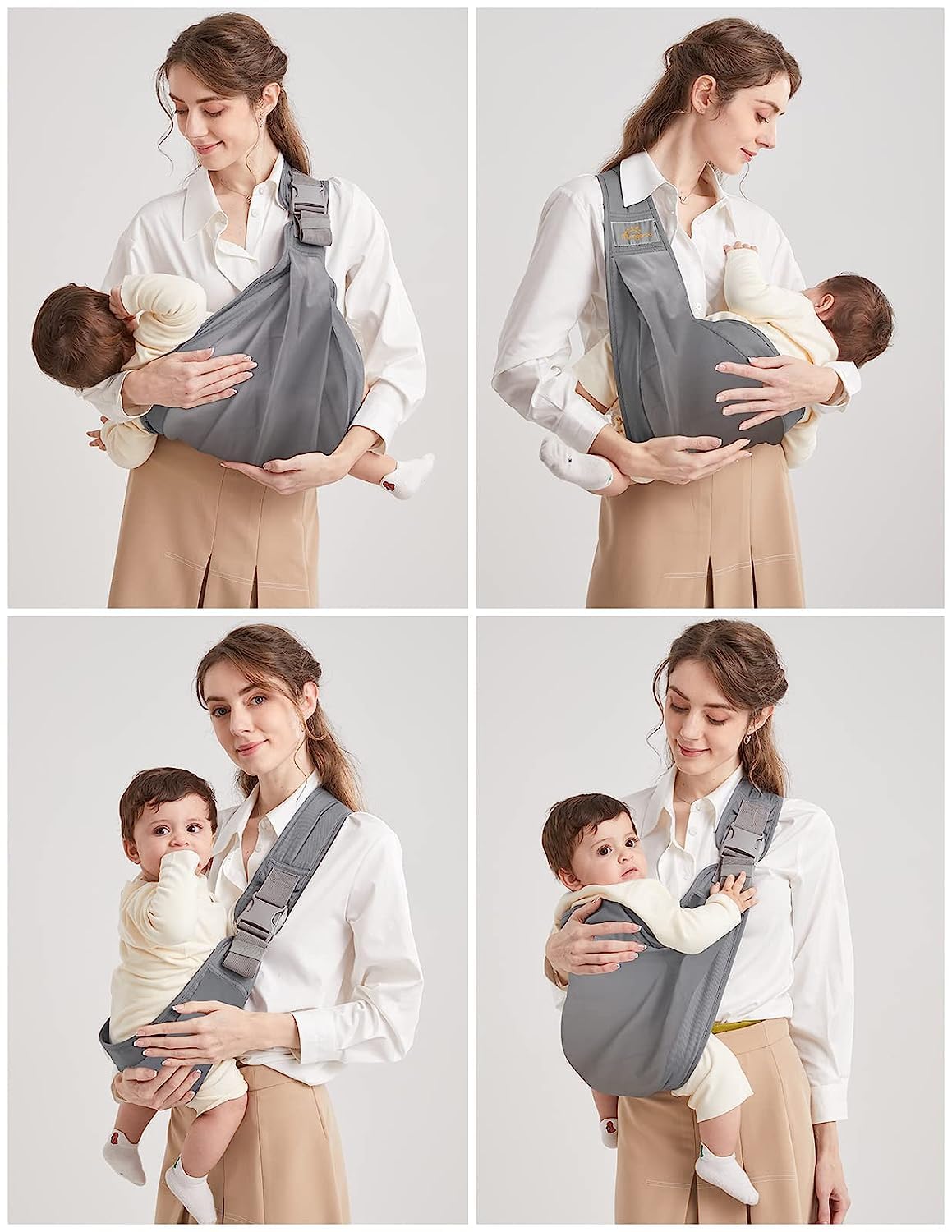Mumgaroo - Portabebés para bebé, con un hombro, ergonómicamente ajustable, para bebés recién nacidos a niños pequeños, para entrar y salir rápidos, talla única