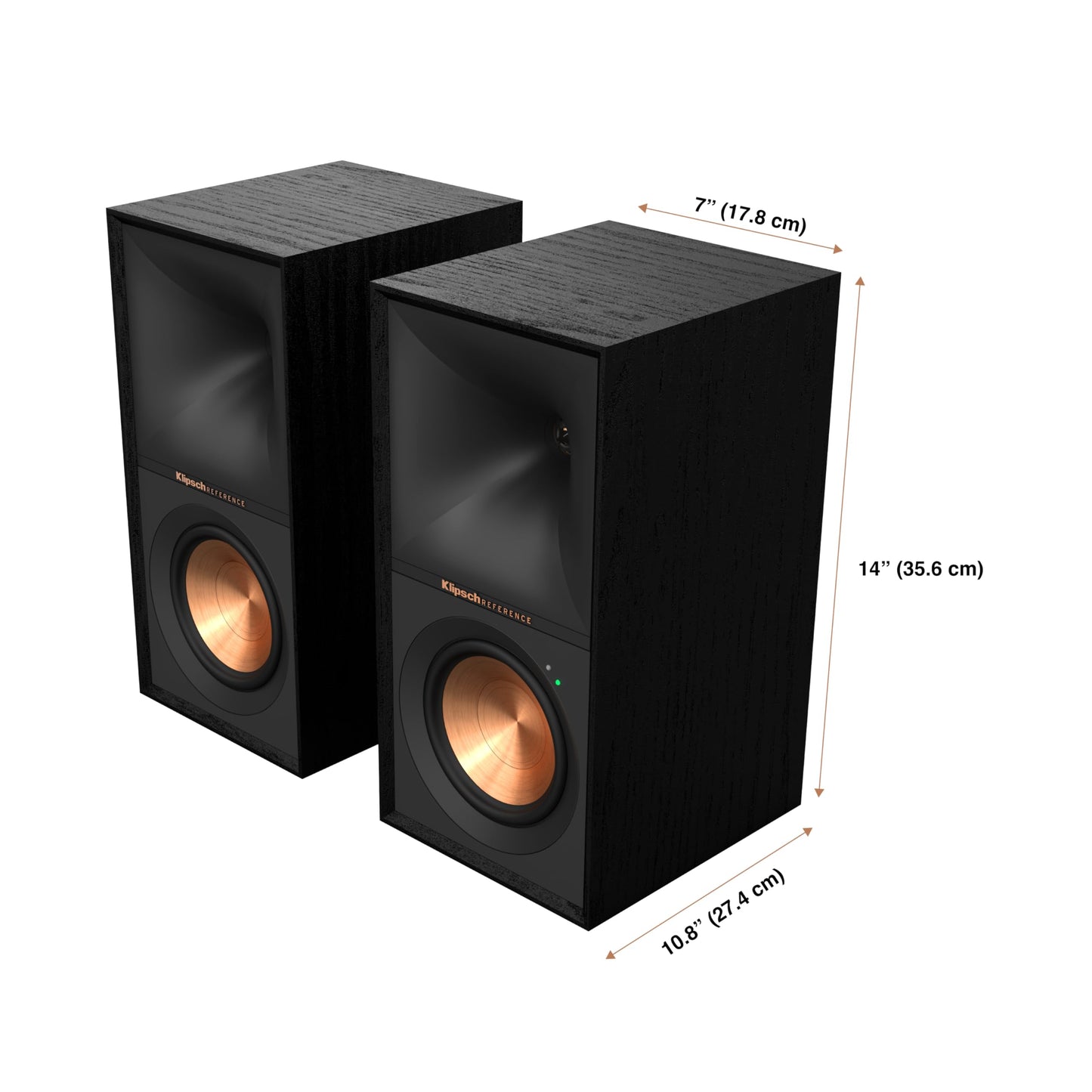 Klipsch R-50PM - Altavoces alimentados con woofer de 5.25 Pulgadas, Color Negro