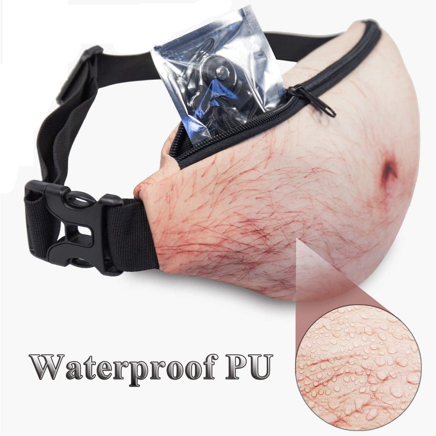 Dad Bag Fake Beer Belly,Riñonera hombres,Bolsa de papá Fake Beer Belly Waist Pack Unisex Riñonera White Elephant Gifts Regalos divertidos de mordaza