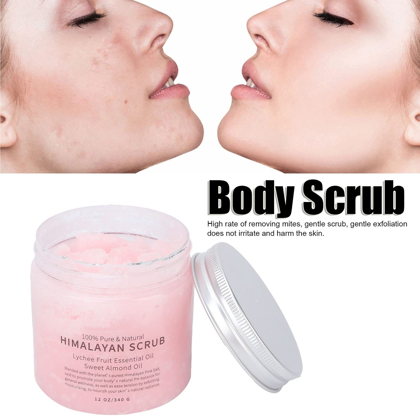 Exfoliante Corporal y Facial de Sal del Himalaya Cálido para Piel Hidratante